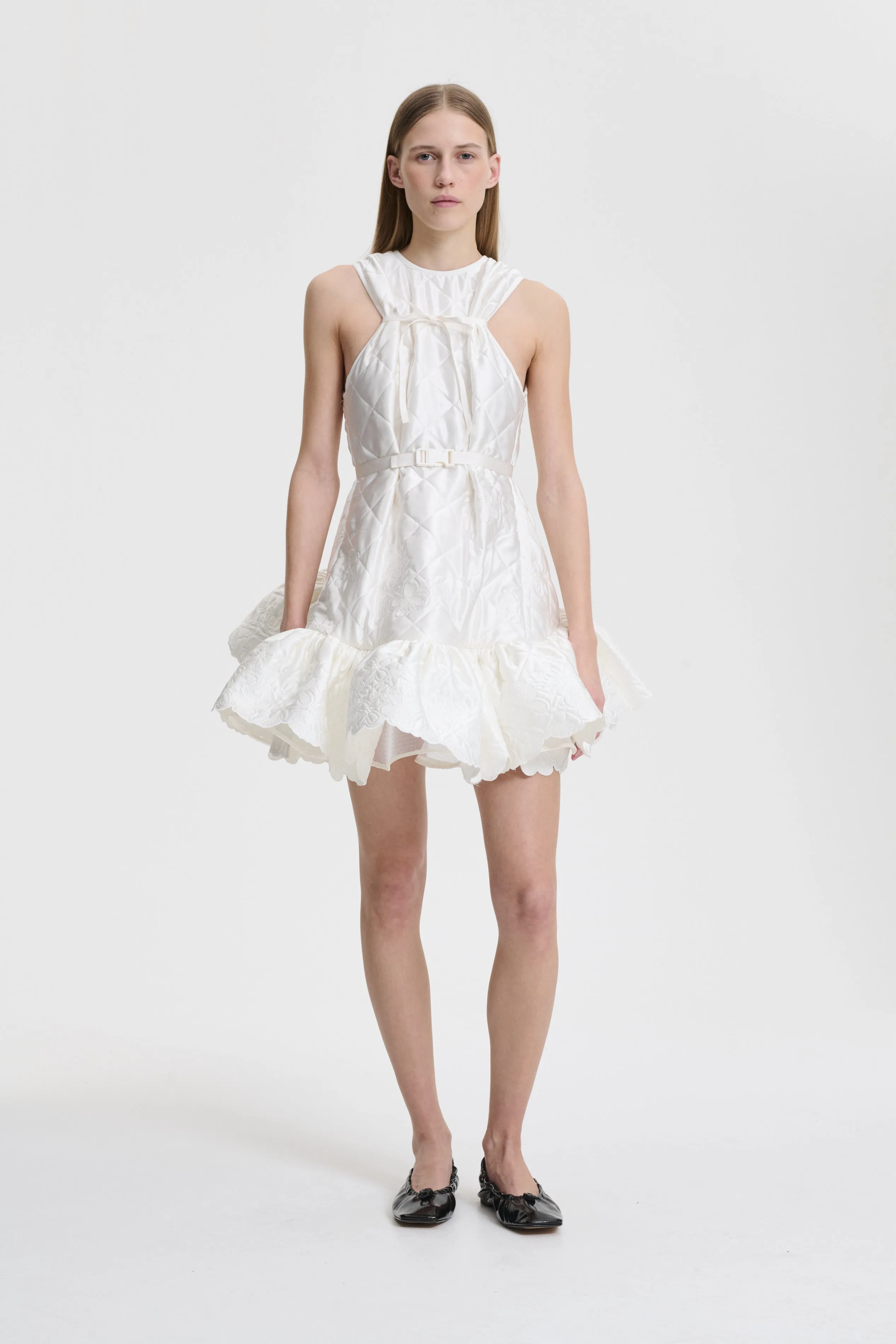 BOSCO | DRESS EMB. QUILTED SILK WHITE sold by Cecilie Bahnsen product image thumbnail 2