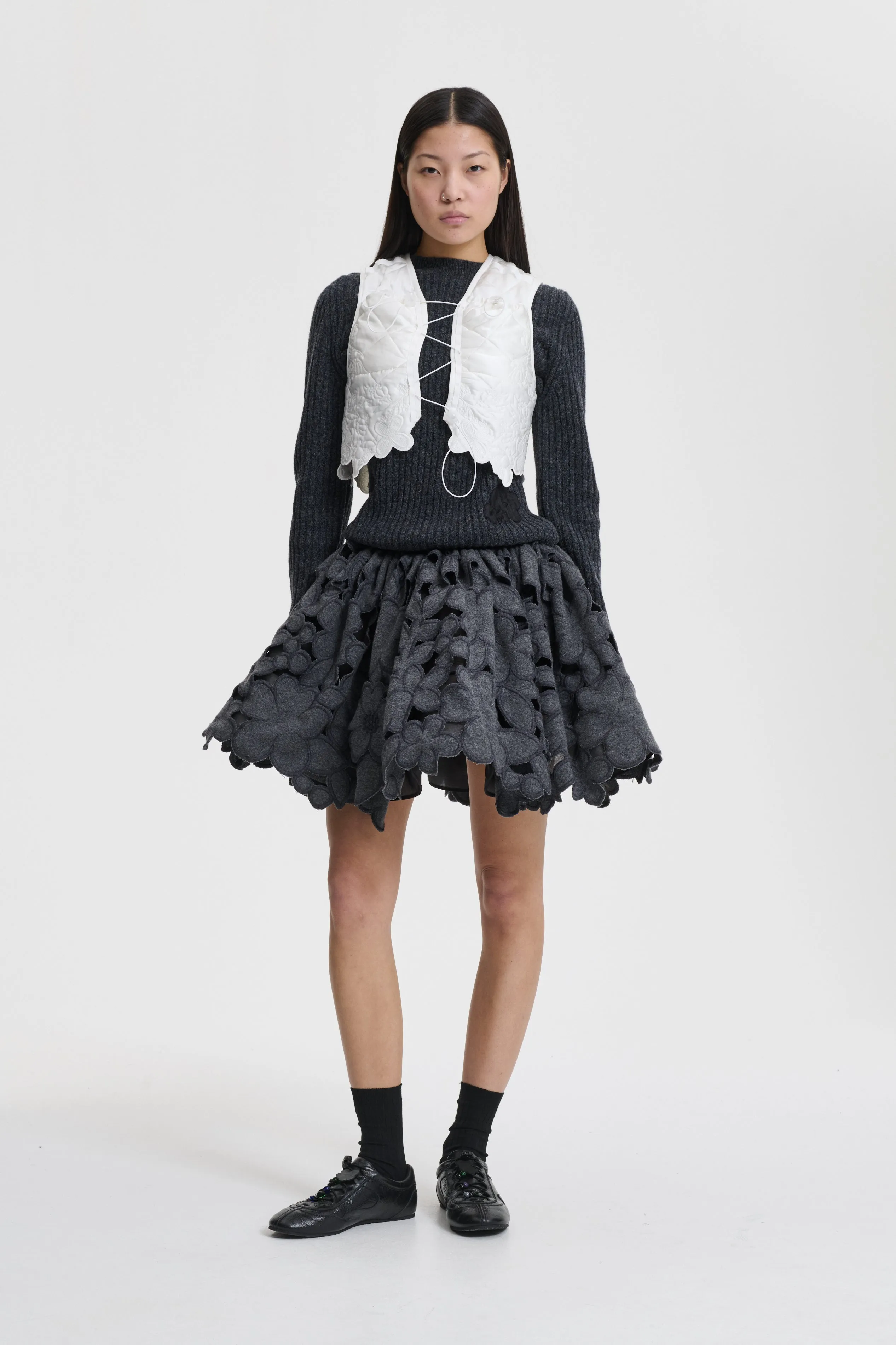 BIBIANA B | SKIRT BELLIS EMBROIDERY GREY sold by Cecilie Bahnsen product image thumbnail 3