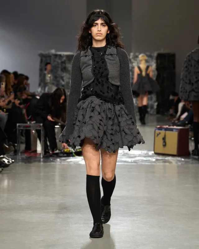 BIBIANA B | SKIRT BELLIS EMBROIDERY GREY made by Cecilie Bahnsen