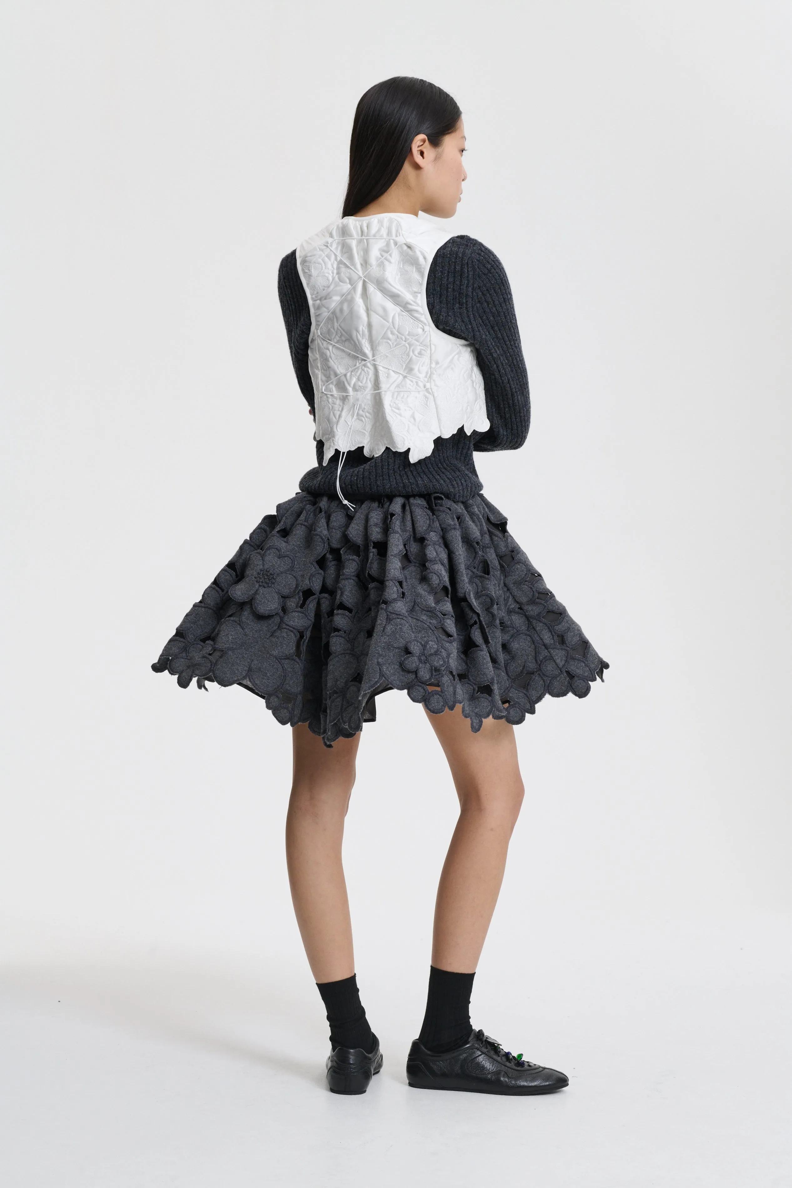 BIBIANA B | SKIRT BELLIS EMBROIDERY GREY sold by Cecilie Bahnsen product image thumbnail 4