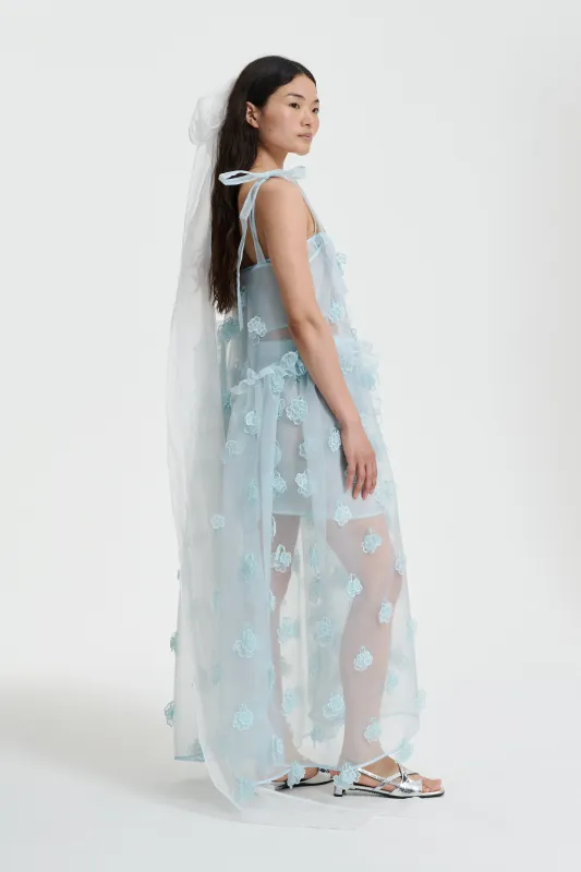 OSWALD | DRESS KIRI EMBROIDERY LIGHT BLUE BRIDAL sold by Cecilie Bahnsen