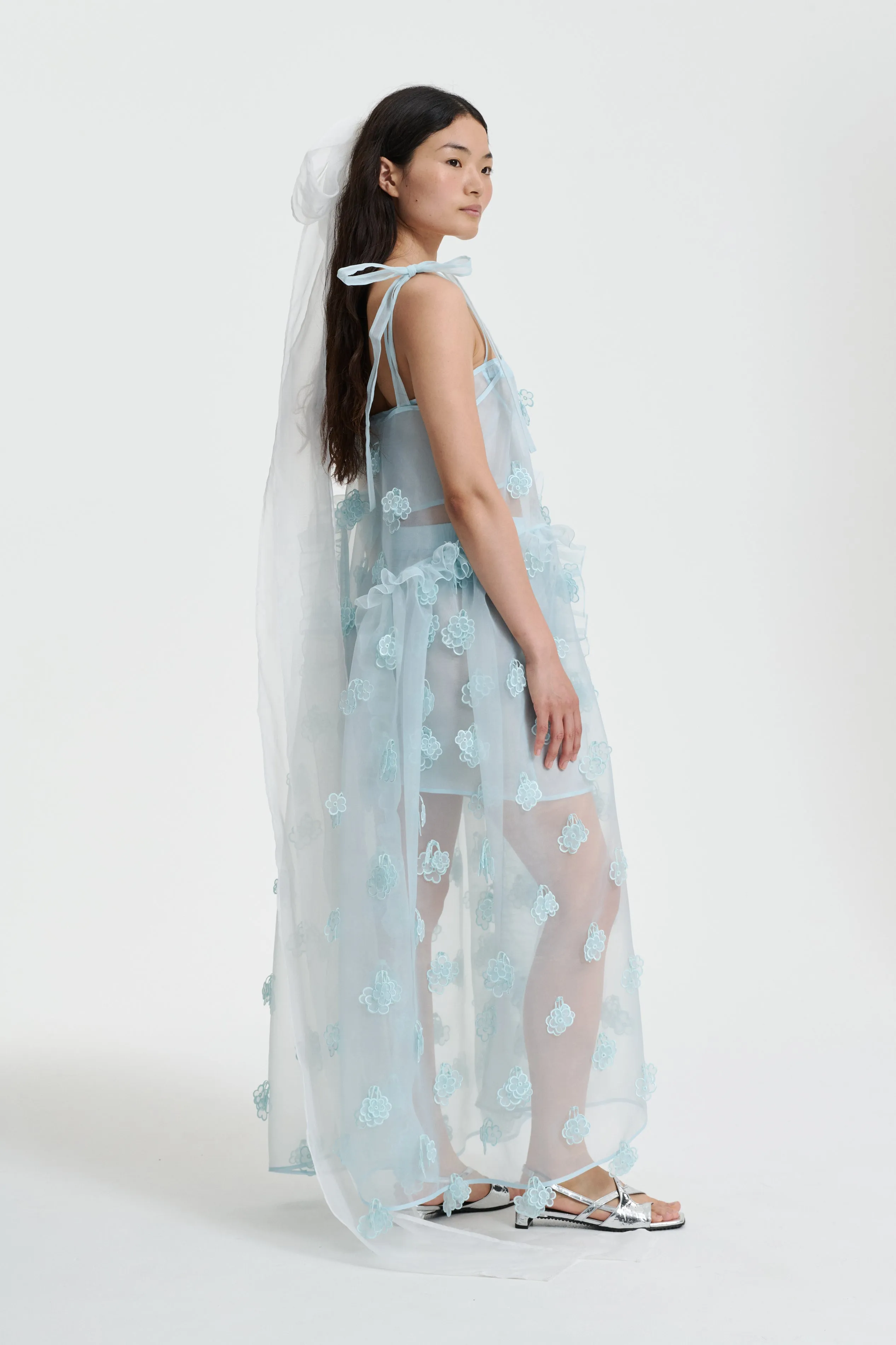 OSWALD | DRESS KIRI EMBROIDERY LIGHT BLUE BRIDAL sold by Cecilie Bahnsen