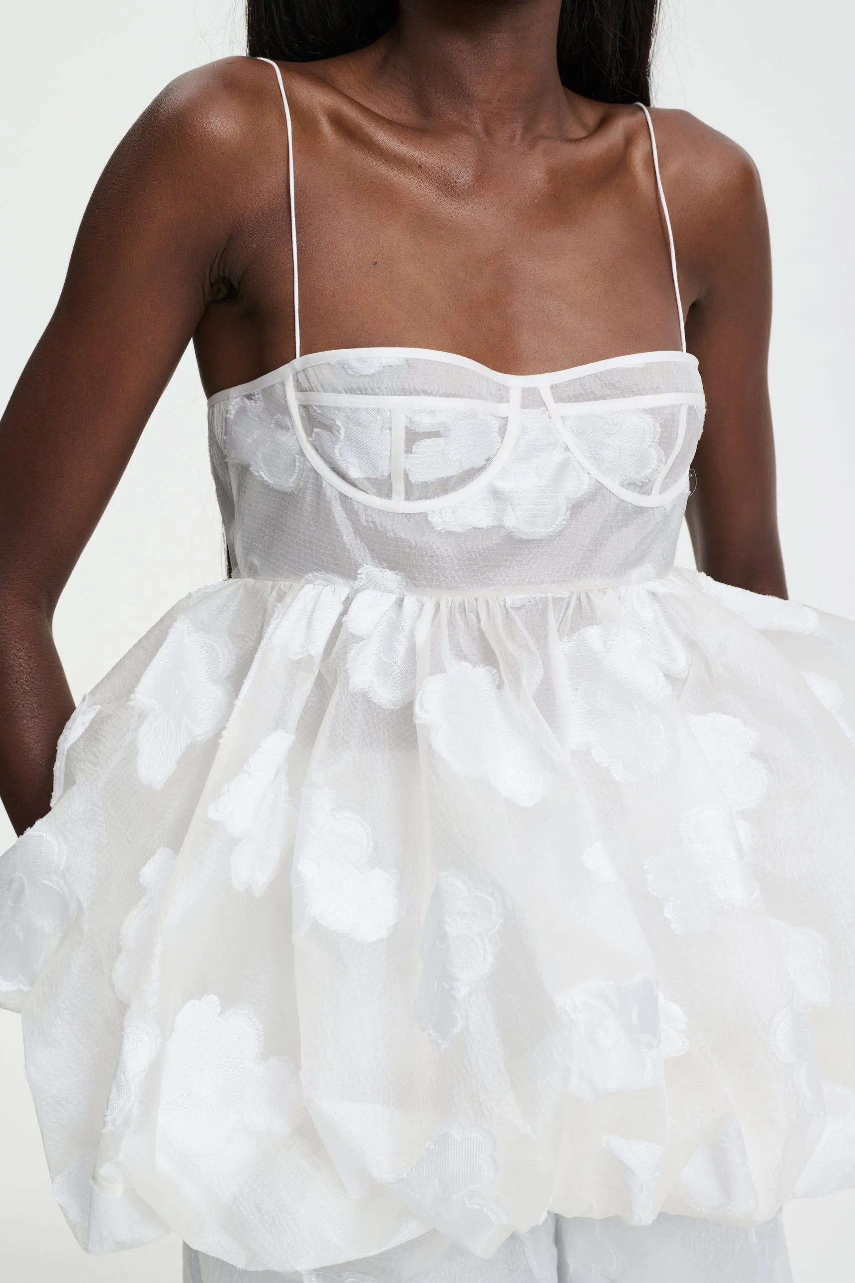 ANETTE | TOP KUMO FIL-COUP… WHITE BRIDAL sold by Cecilie Bahnsen product image thumbnail 2