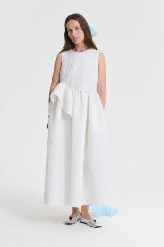 DITTE | DRESS BORAGE CLOQUÉ WHITE BRIDAL sold by Cecilie Bahnsen
