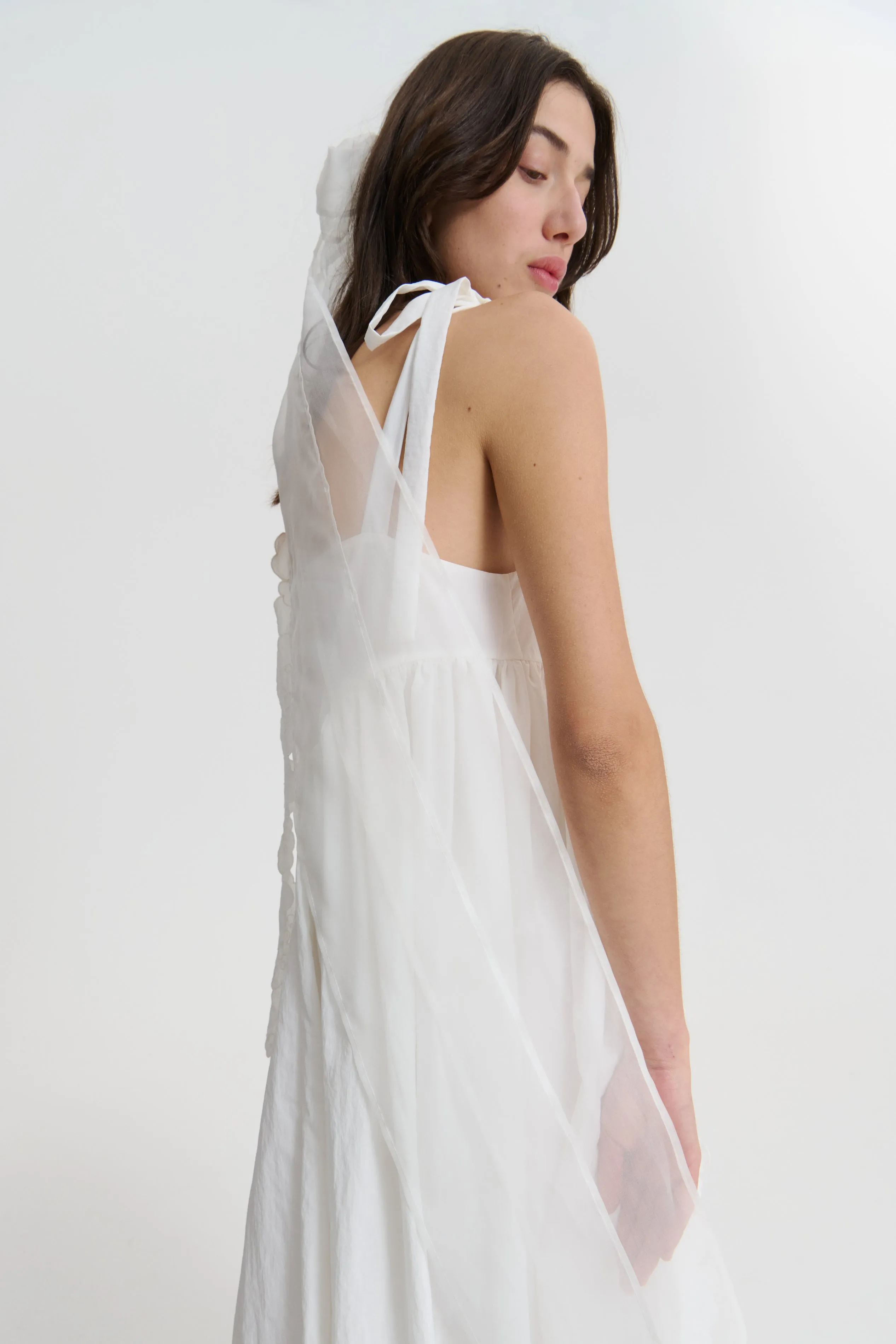 OAKLYN | DRESS RECYCLED TAFFETA WHITE BRIDAL sold by Cecilie Bahnsen