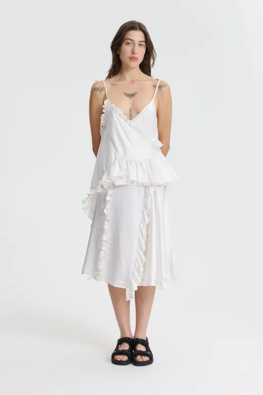 ALESSANDRA | TOP SILK SATIN WHITE BRIDAL sold by Cecilie Bahnsen