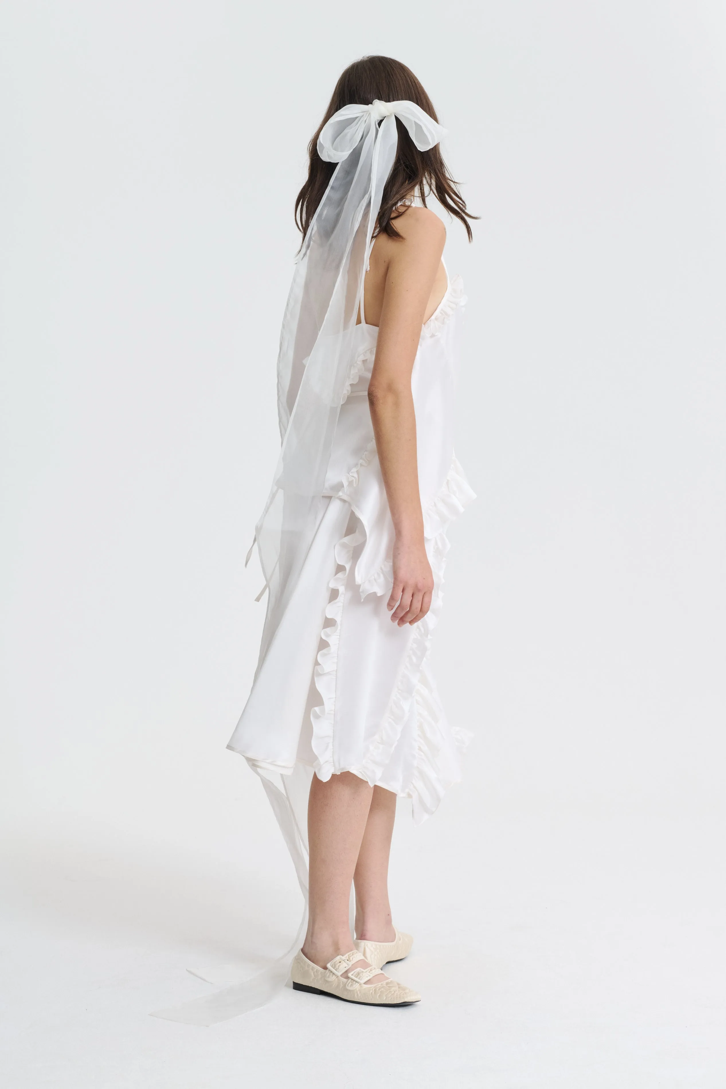 ALESSANDRA | TOP SILK SATIN WHITE BRIDAL sold by Cecilie Bahnsen product image thumbnail 2