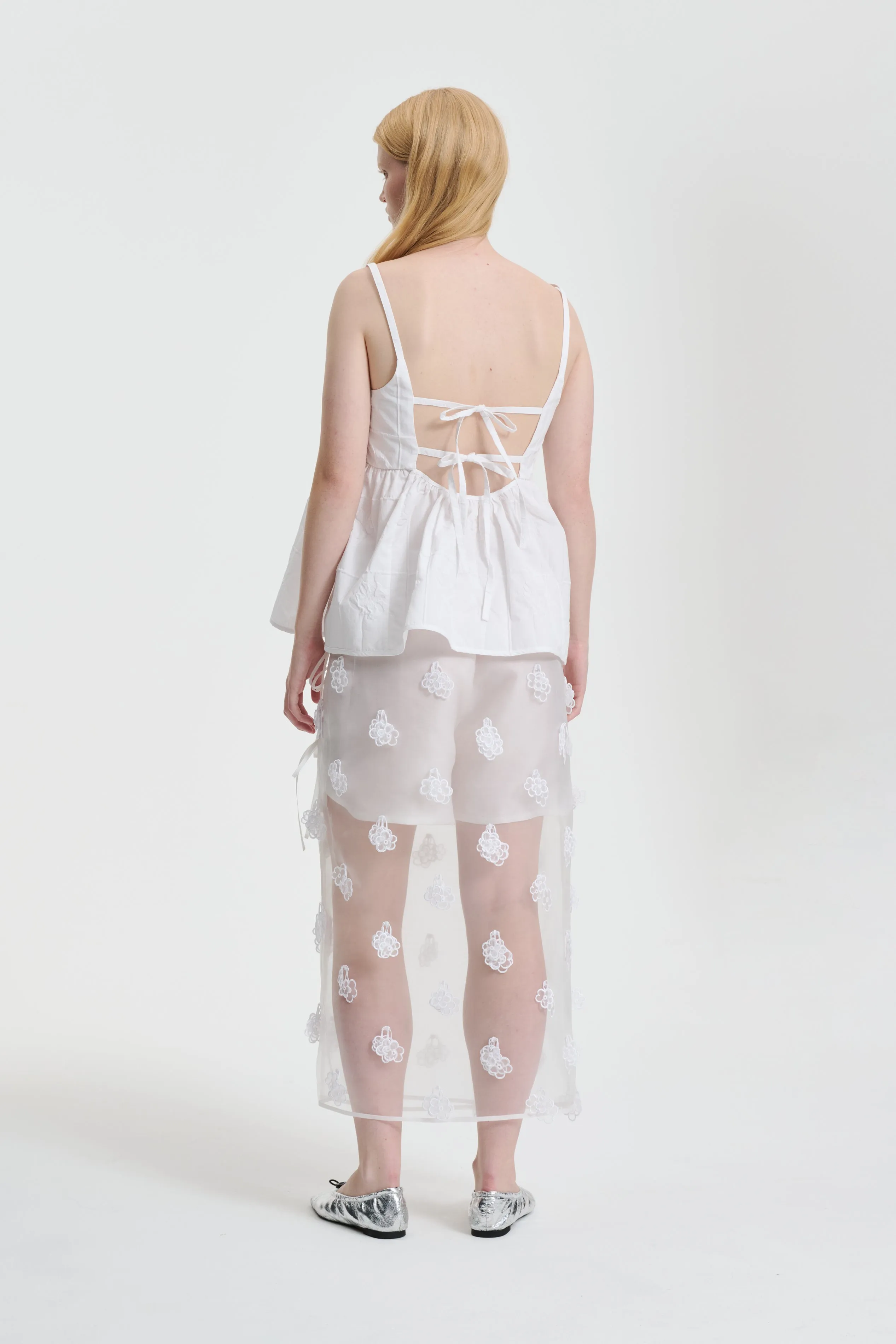 APRIL | SKIRT KIRI EMBROIDERY WHITE BRIDAL sold by Cecilie Bahnsen product image thumbnail 2