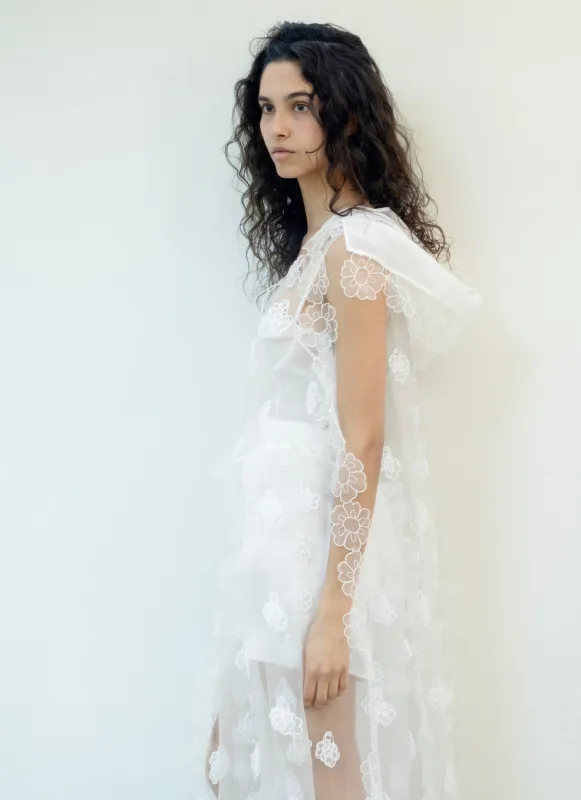 OPAL | DRESS KIRI EMBROIDERY WHITE BRIDAL sold by Cecilie Bahnsen