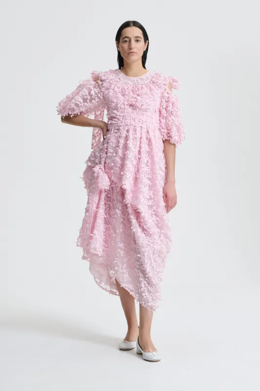 FUMICO | DRESS DAISY APPLIQUE ORGANZA PINK ARCHIVE sold by Cecilie Bahnsen