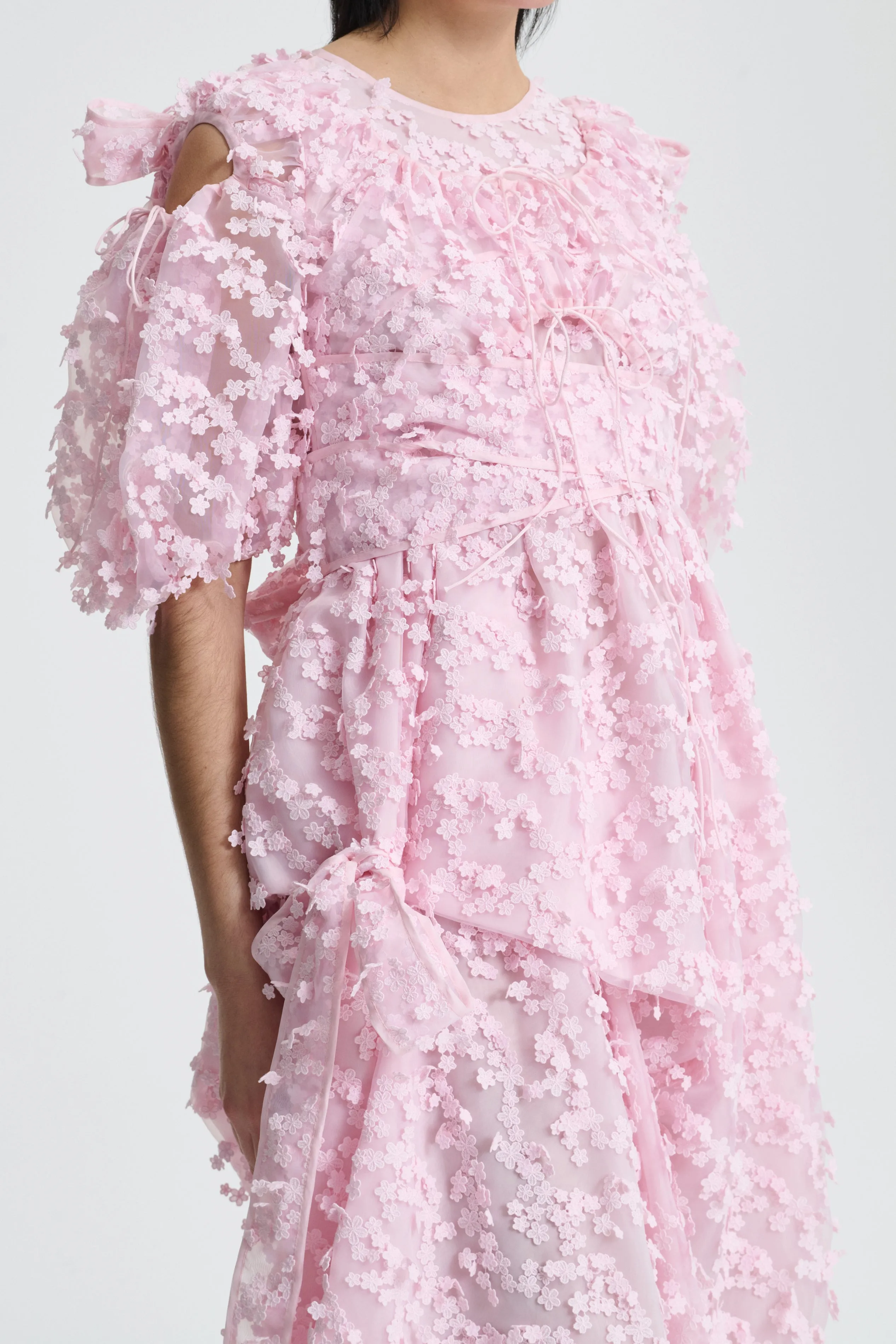 FUMICO | DRESS DAISY APPLIQUE ORGANZA PINK ARCHIVE sold by Cecilie Bahnsen product image thumbnail 3