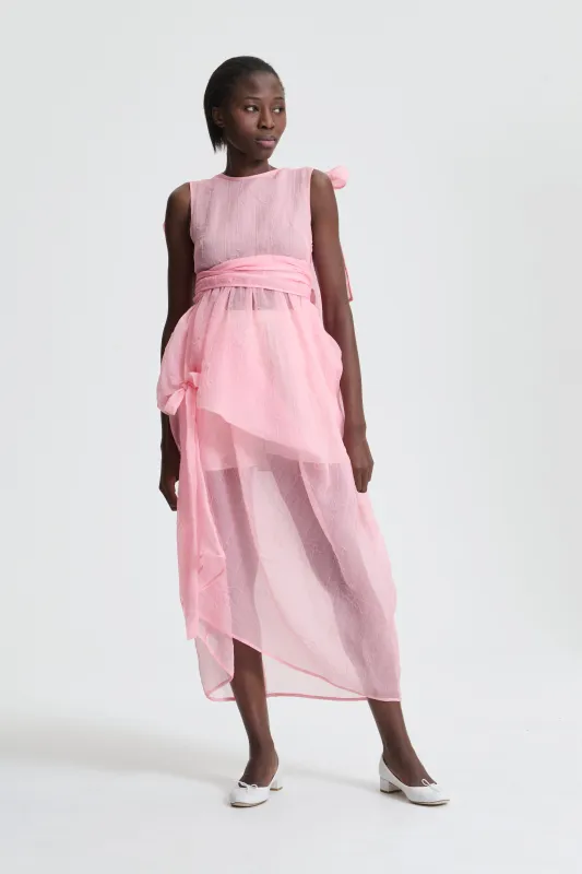 DANA | DRESS VIOLIRIS JACQUARD SORBET PINK sold by Cecilie Bahnsen
