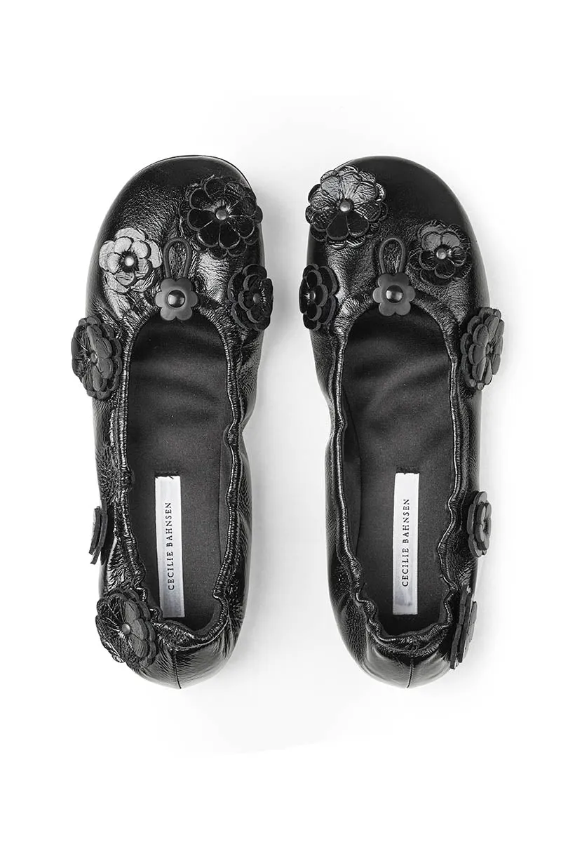 BRIELLE | FLAT PATENT LEATHER BLACK sold by Cecilie Bahnsen product image thumbnail 3