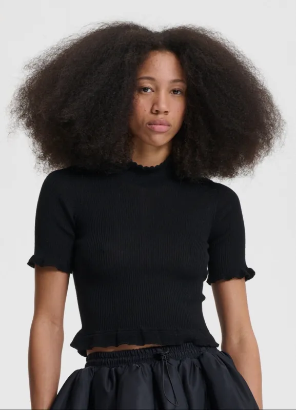 BENTLEY | TOP SEAMLESS KNIT BLACK sold by Cecilie Bahnsen