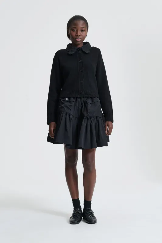 BIBI | CARDIGAN RECYCLED CASHMERE BLACK sold by Cecilie Bahnsen