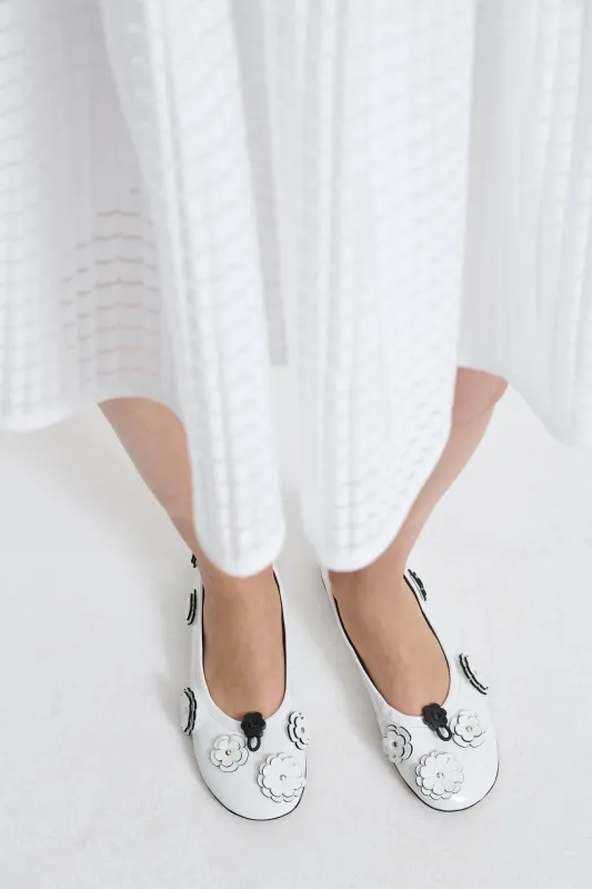 BRIELLE | FLAT PATENT LEATHER WHITE sold by Cecilie Bahnsen