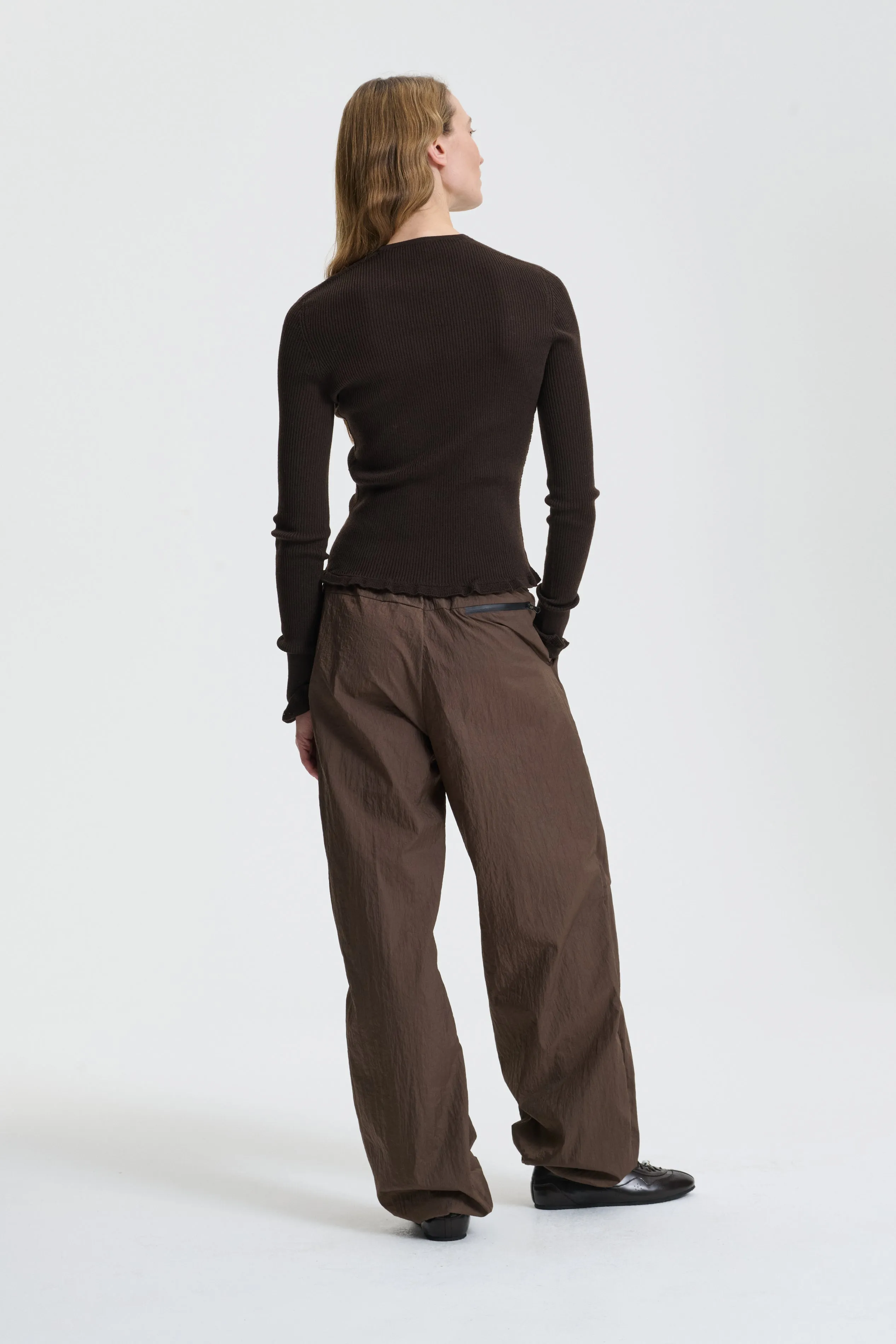 BESSIE | CARDIGAN SEAMLESS KNIT BROWN sold by Cecilie Bahnsen product image thumbnail 2