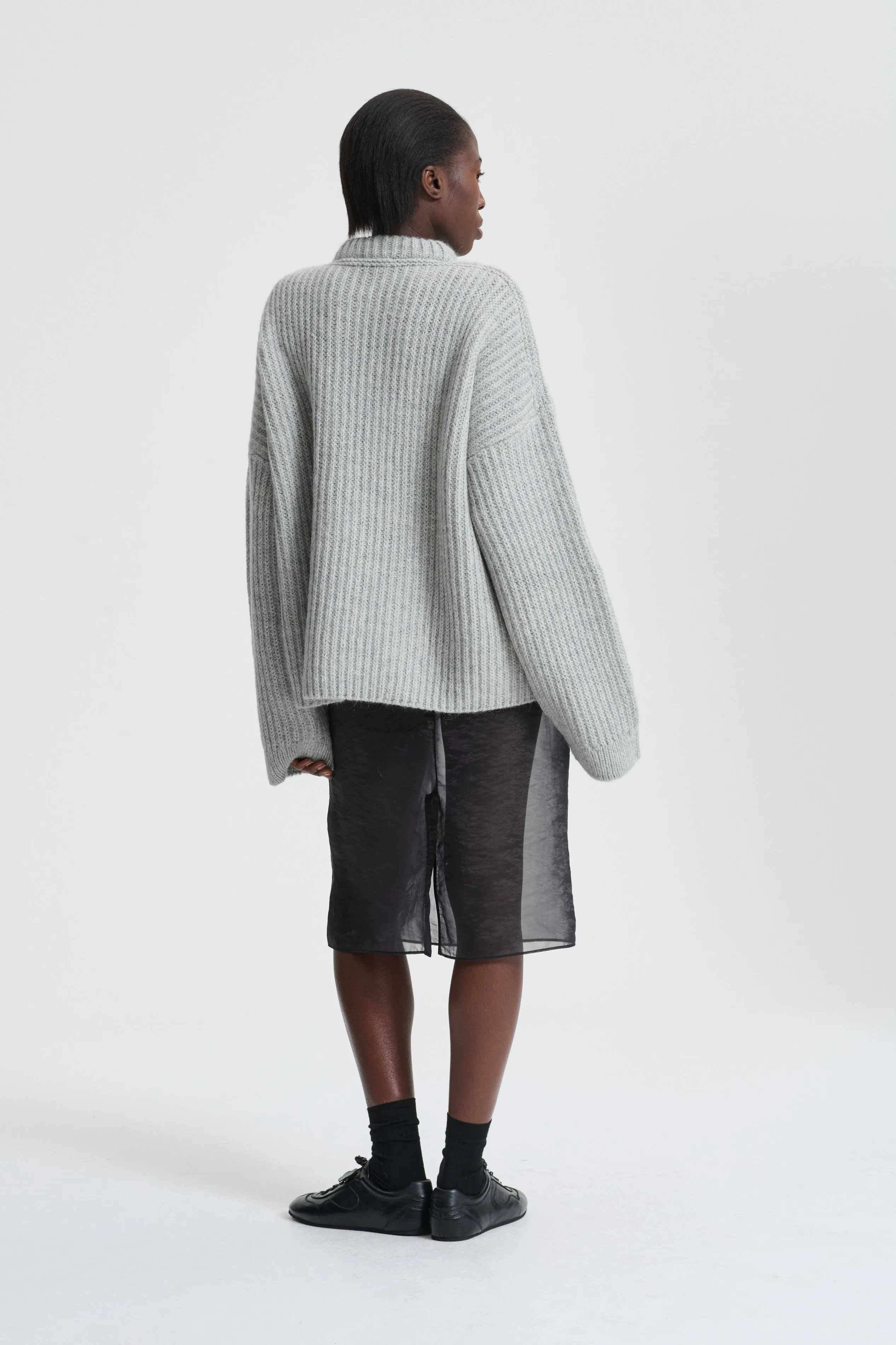 BELINDA | JUMPER CABLE KNIT GREY sold by Cecilie Bahnsen product image thumbnail 2