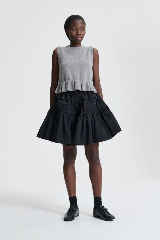 BILL | VEST RECYCLED CASHMERE GREY sold by Cecilie Bahnsen