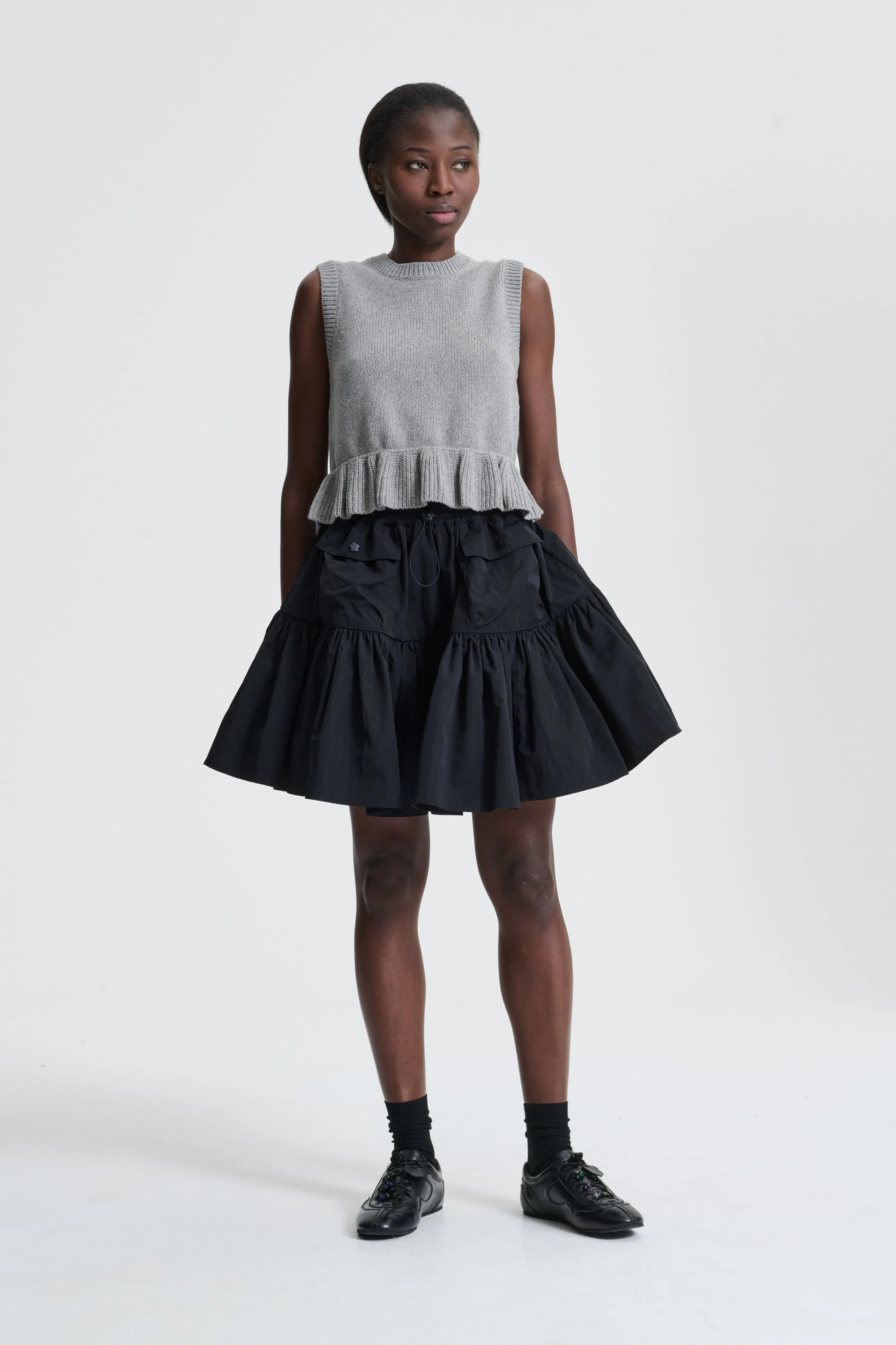 BILL | VEST RECYCLED CASHMERE GREY sold by Cecilie Bahnsen