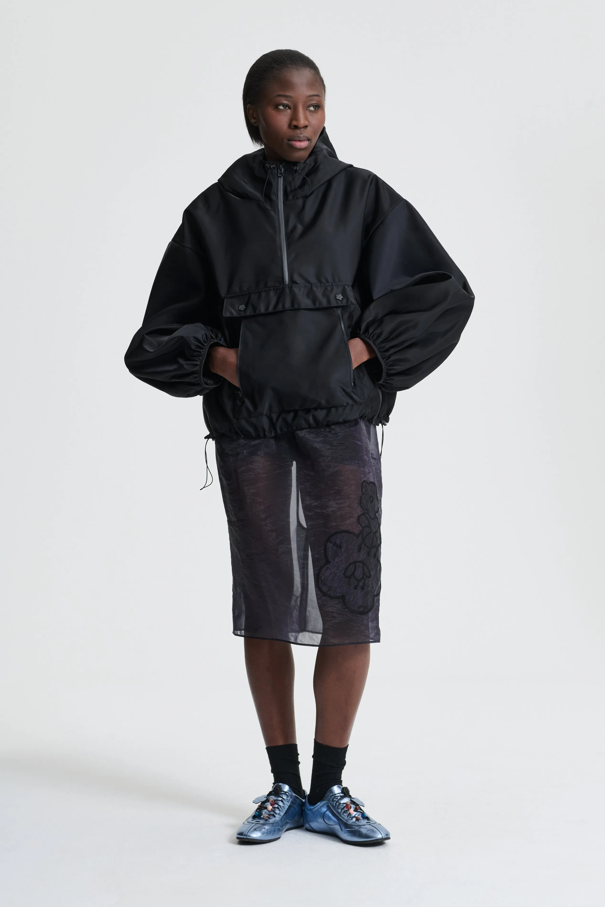 BEVERLY | ANORAK JACKET TECHNICAL NYLON BLACK sold by Cecilie Bahnsen