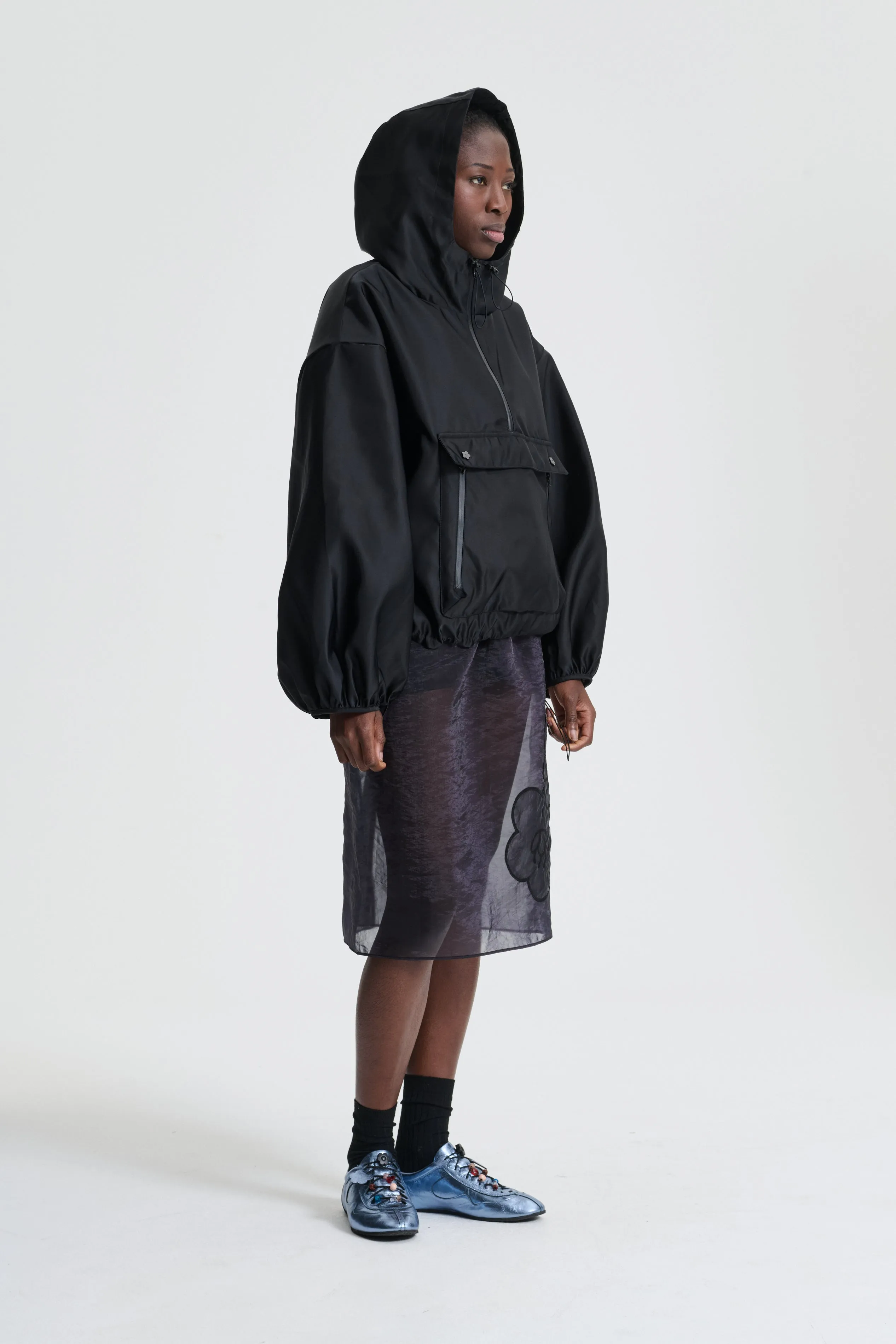 BEVERLY | ANORAK JACKET TECHNICAL NYLON BLACK sold by Cecilie Bahnsen product image thumbnail 3