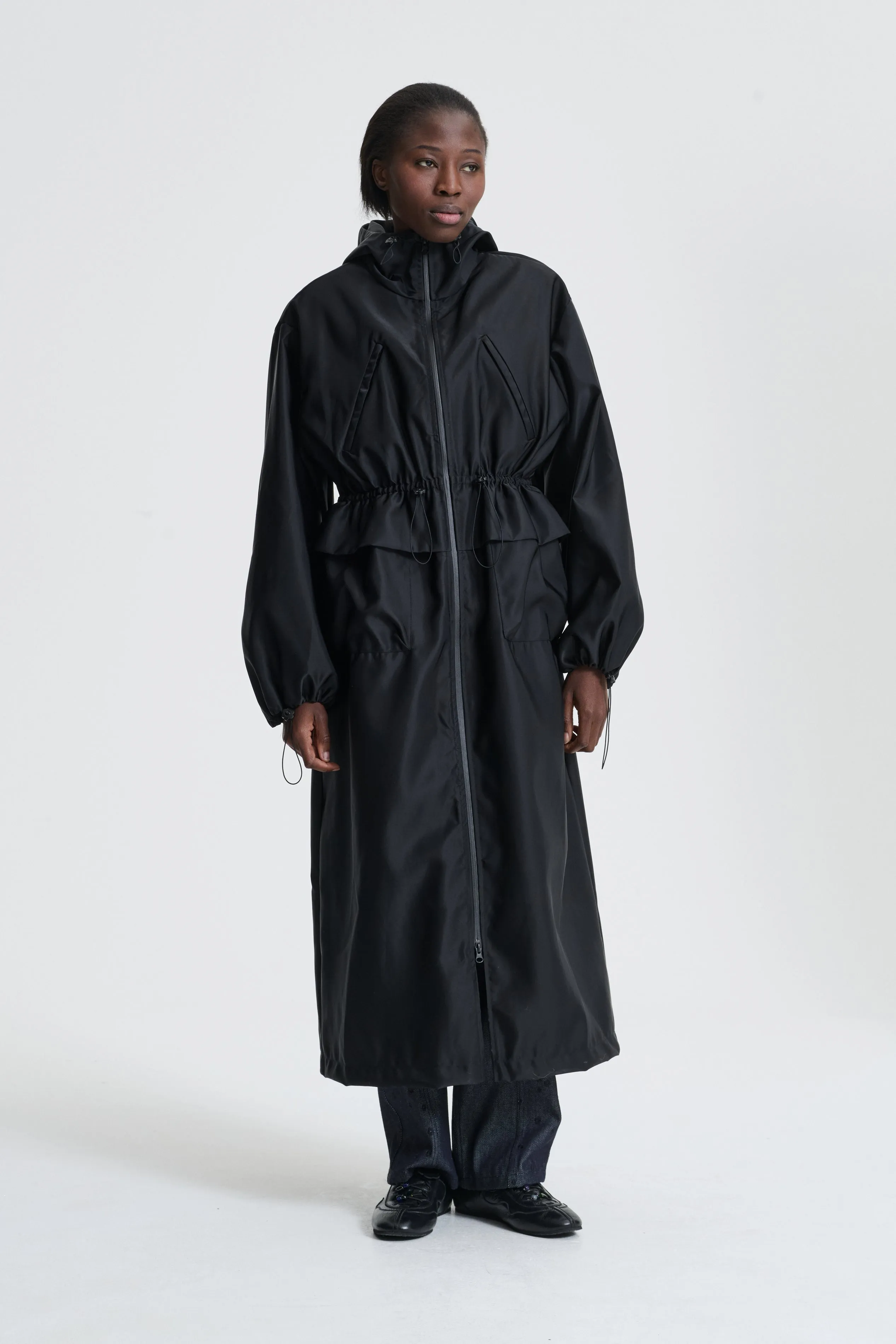 BOWIE | COAT TECHNICAL CANVAS BLACK sold by Cecilie Bahnsen