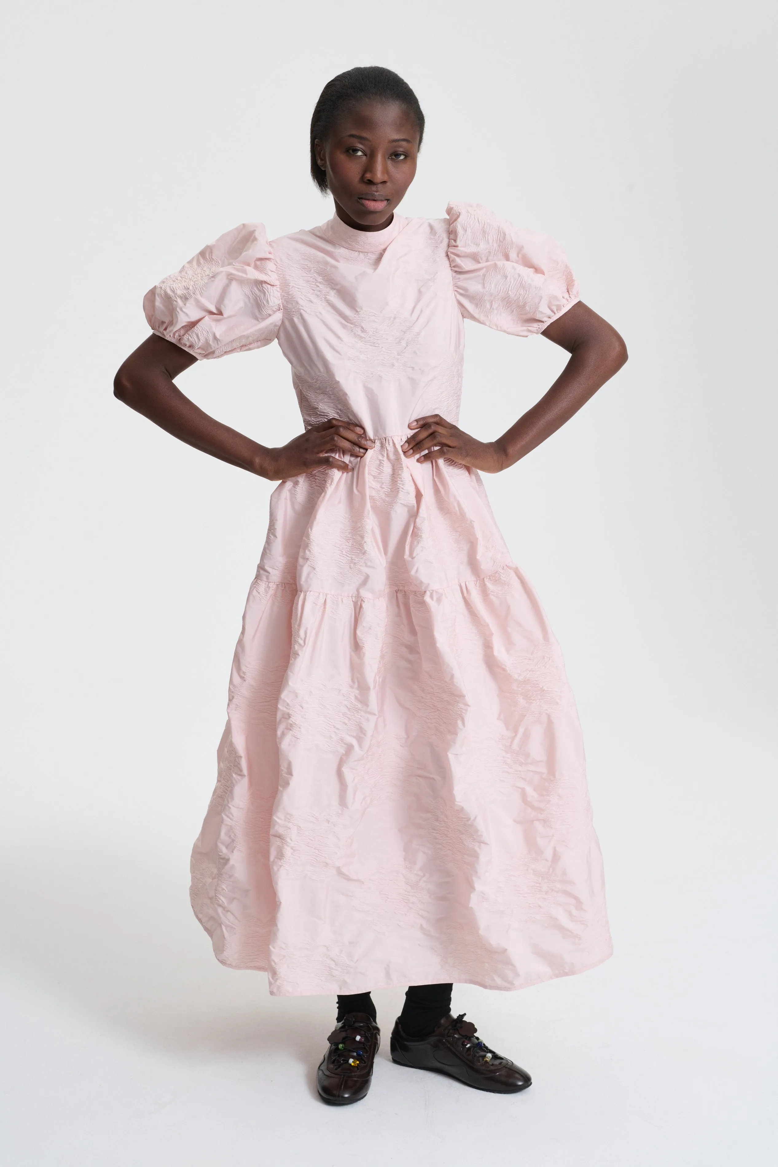 KELLY | DRESS BORUS JACQUARD BLUSH PINK sold by Cecilie Bahnsen product image thumbnail 3