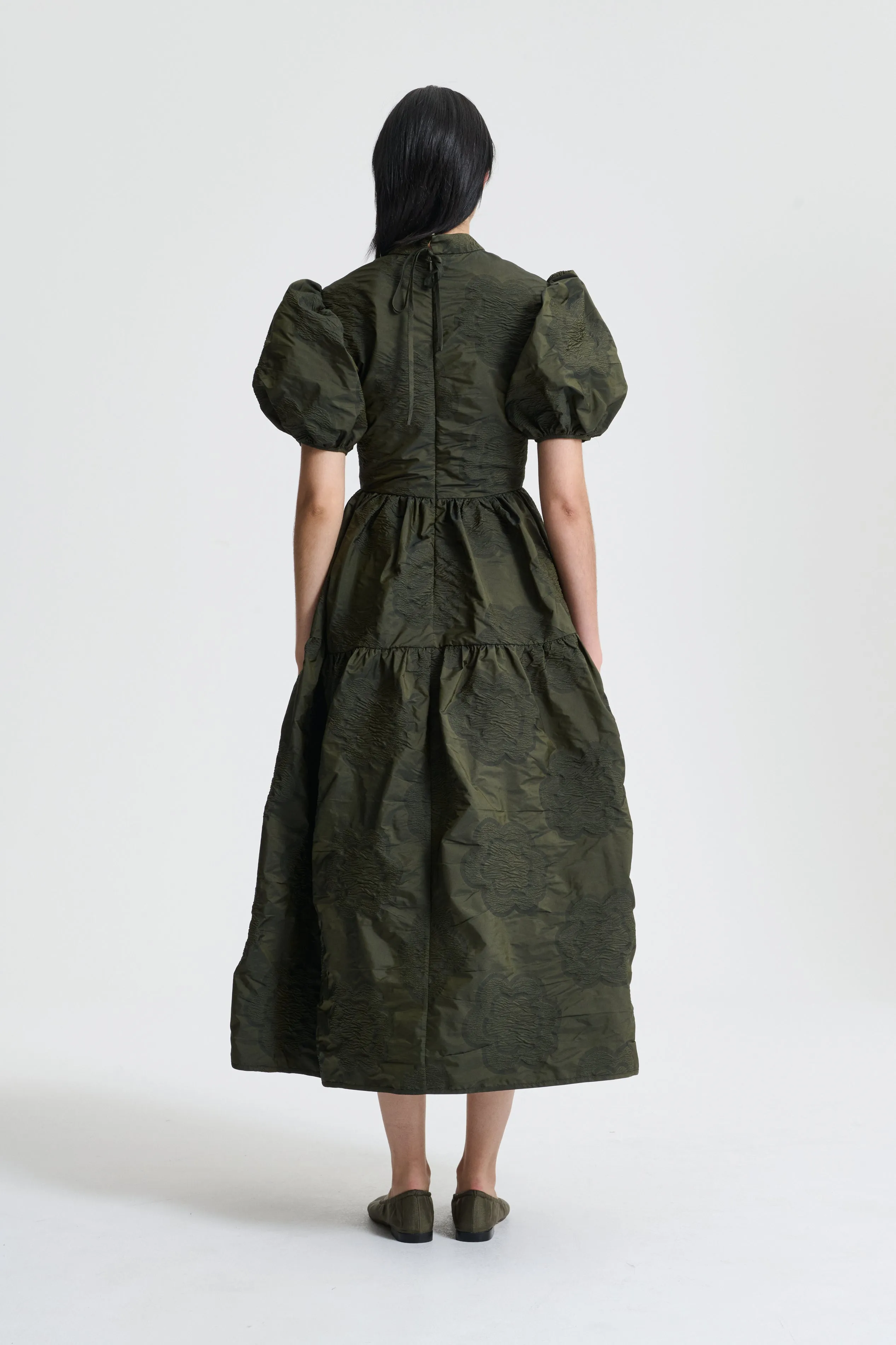 KELLY | DRESS BORUS JACQUARD OLIVE sold by Cecilie Bahnsen product image thumbnail 3