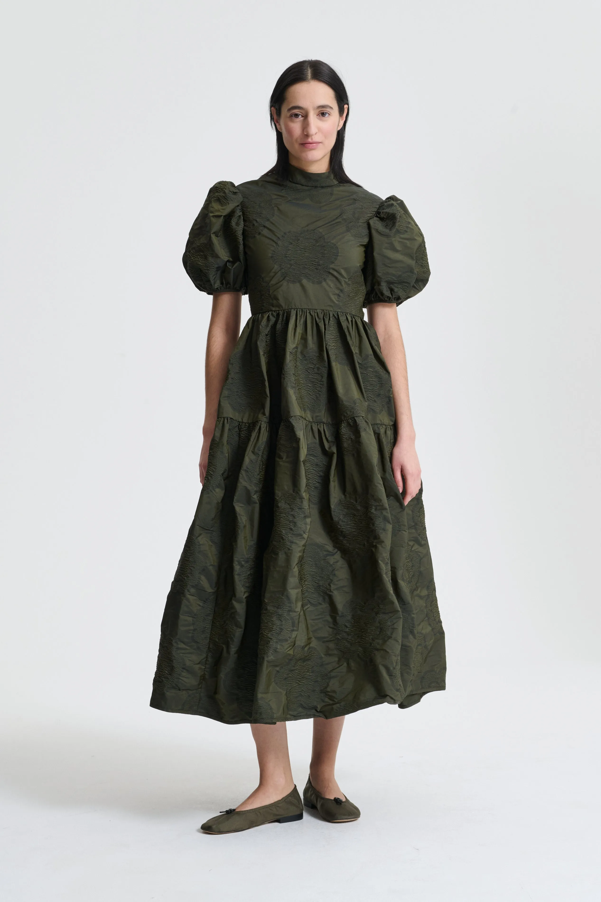 KELLY | DRESS BORUS JACQUARD OLIVE sold by Cecilie Bahnsen product image thumbnail 2
