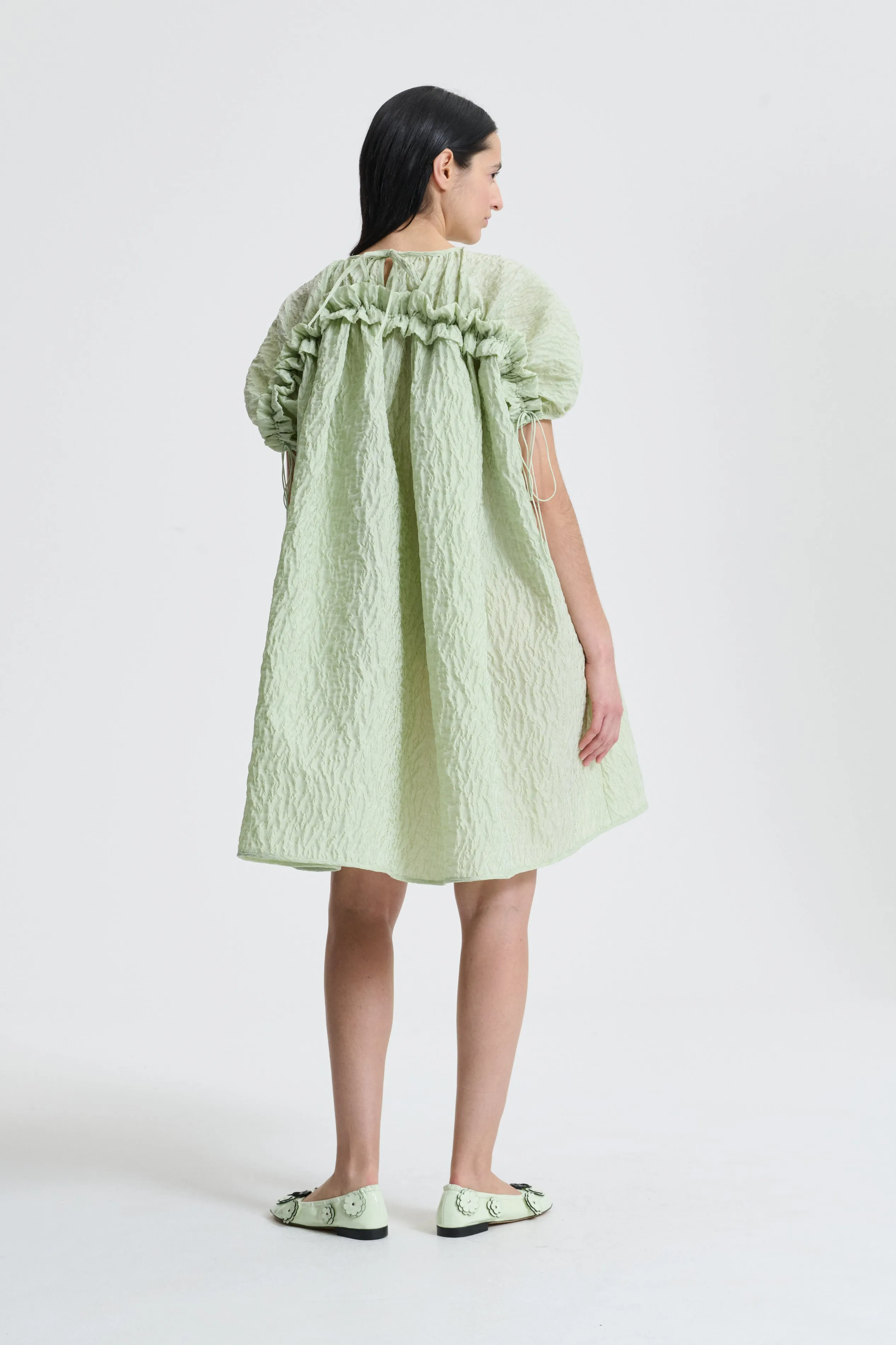 BRENDA | DRESS LOBELIA MATELASSÉ PASTEL GREEN sold by Cecilie Bahnsen product image thumbnail 2