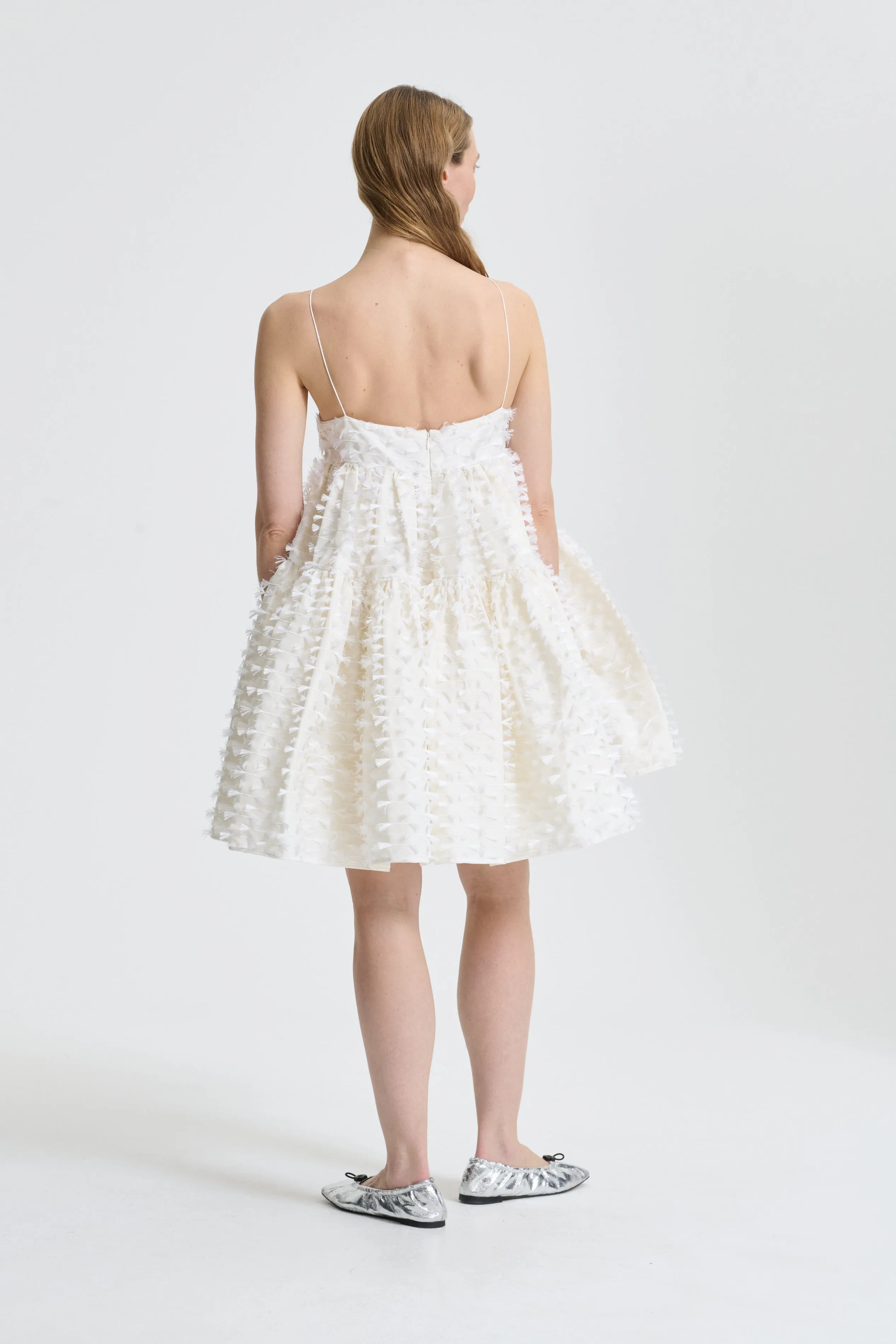 OBERRA | DRESS FIAMMA FIL-COUPÉ WHITE sold by Cecilie Bahnsen product image thumbnail 2