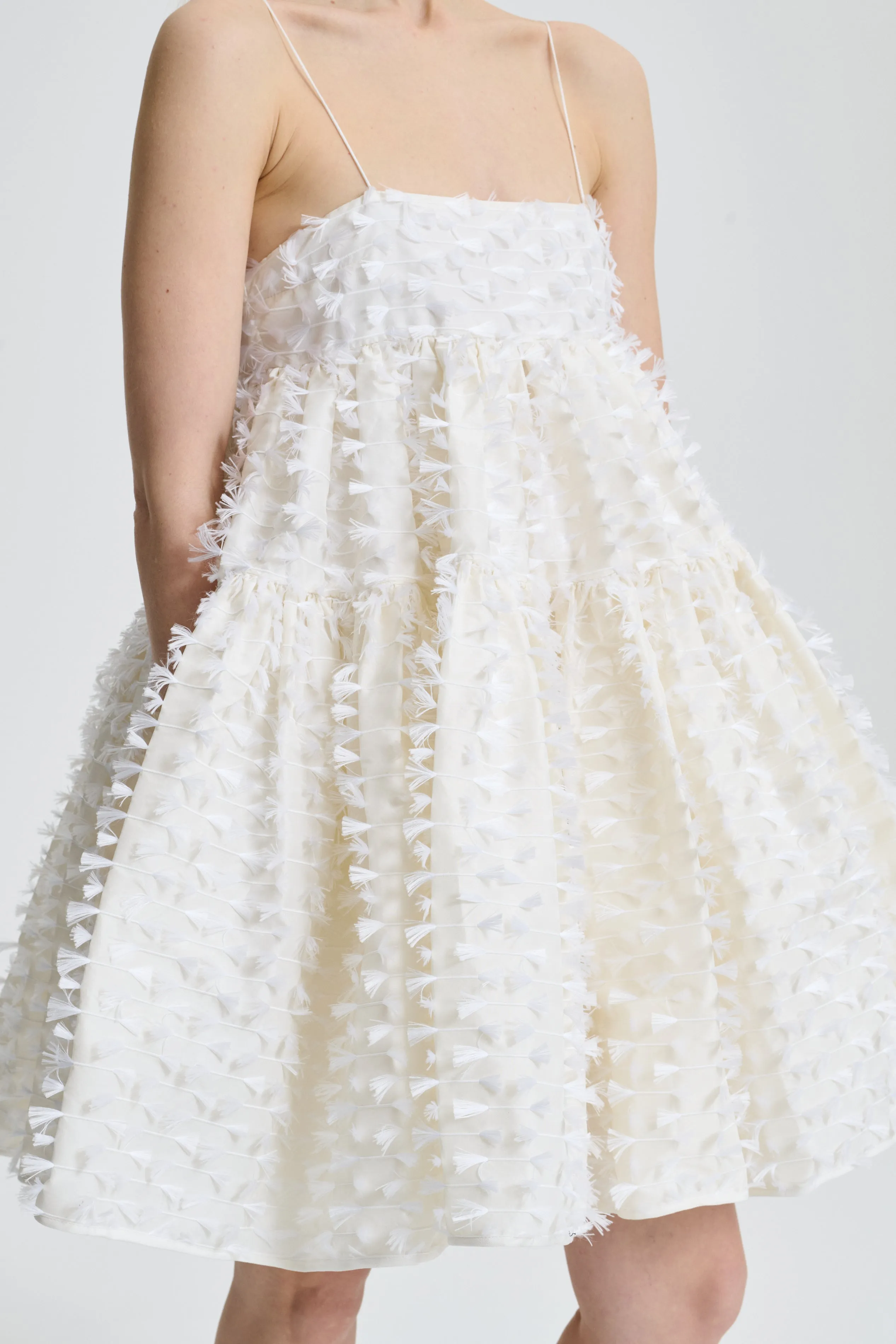 OBERRA | DRESS FIAMMA FIL-COUPÉ WHITE sold by Cecilie Bahnsen product image thumbnail 3