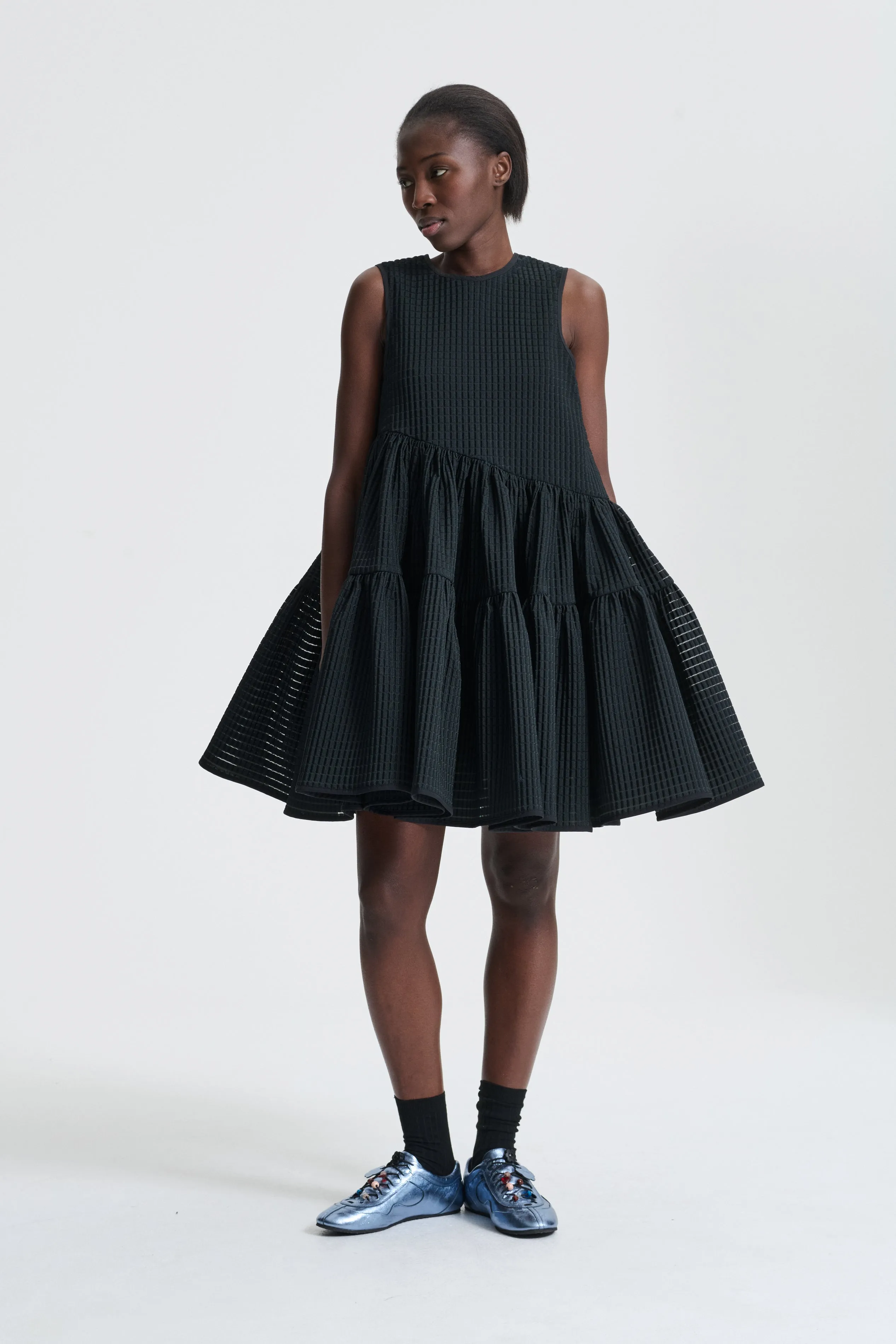 ABIGAIL | DRESS MIKU JACQUARD BLACK sold by Cecilie Bahnsen