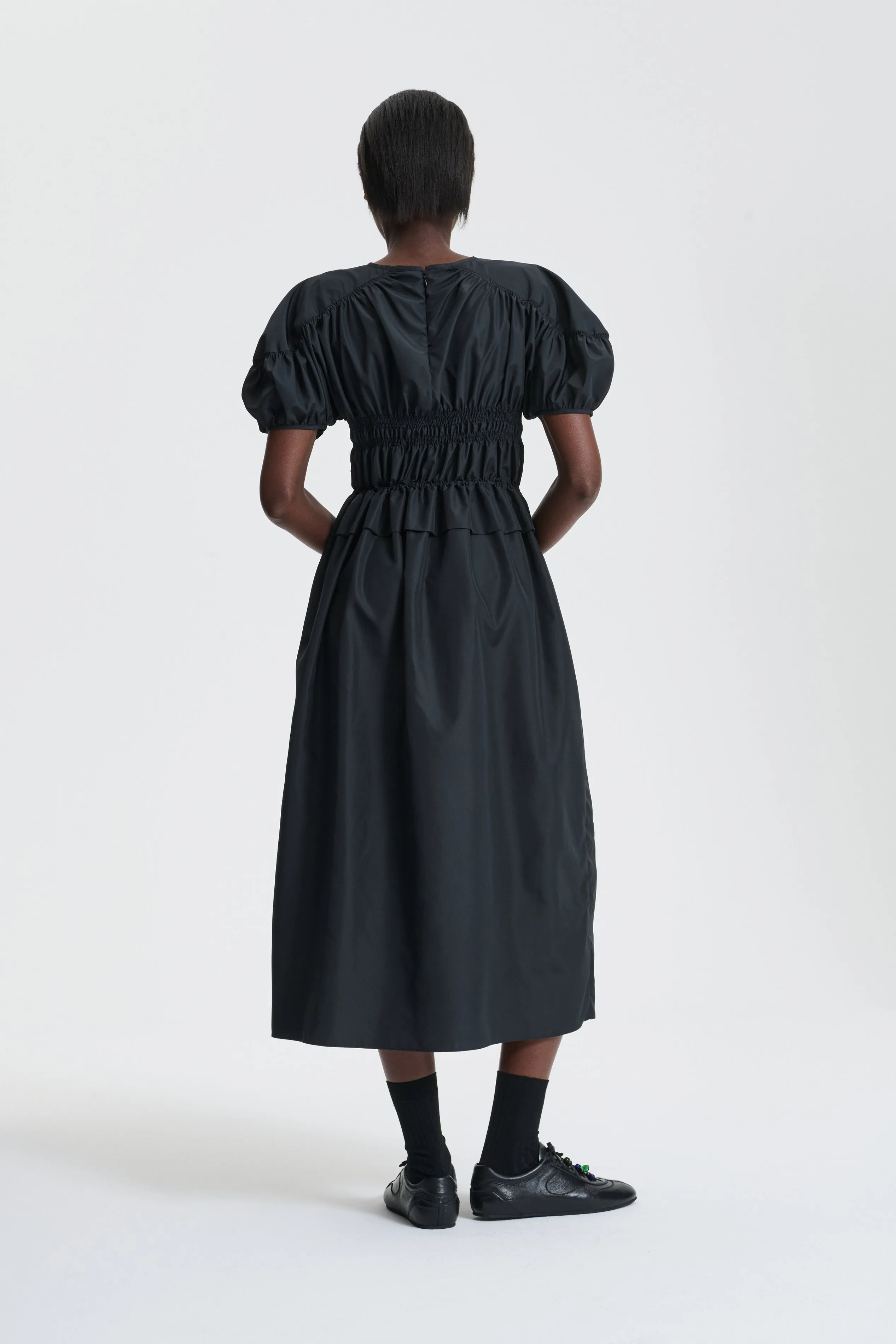 BETSY | DRESS RECYCLED FAILLE BLACK sold by Cecilie Bahnsen product image thumbnail 2