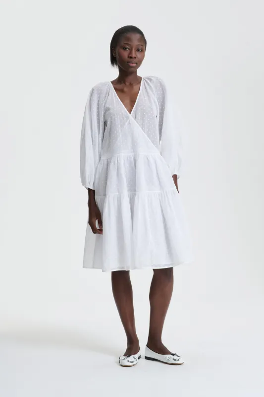 MIRABELLE | DRESS PLUMETIS ORGANDIE WHITE sold by Cecilie Bahnsen