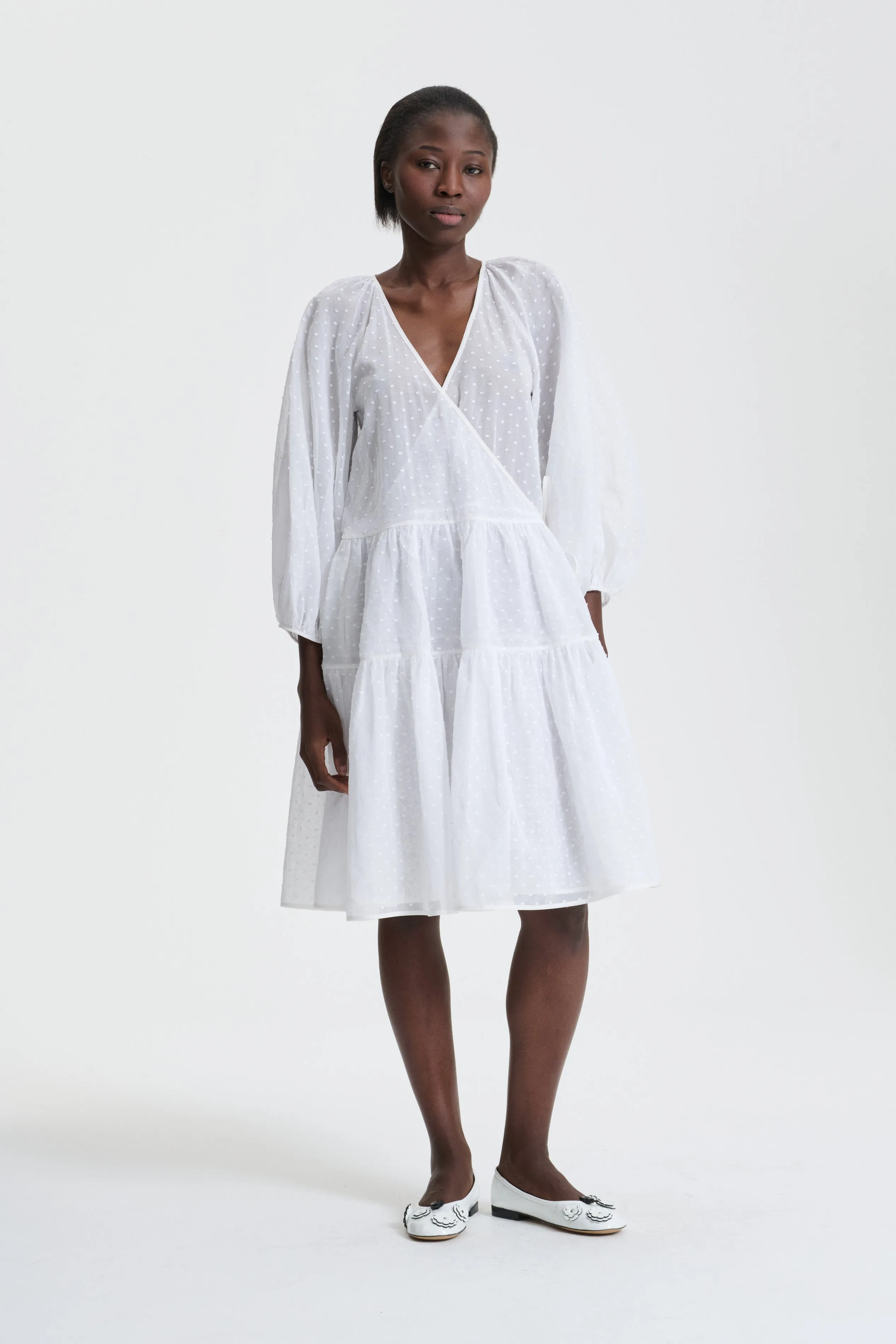 MIRABELLE | DRESS PLUMETIS ORGANDIE WHITE sold by Cecilie Bahnsen