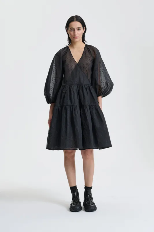 MIRABELLE | DRESS PLUMETIS ORGANDIE BLACK sold by Cecilie Bahnsen