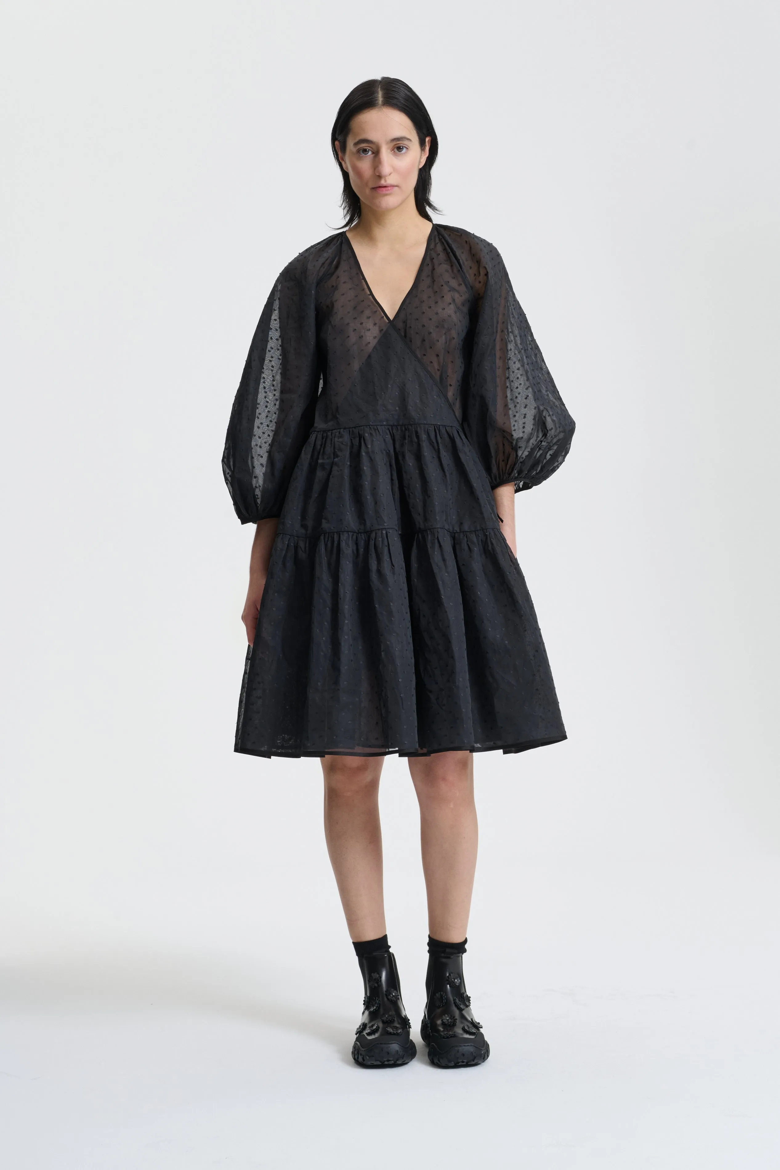 MIRABELLE | DRESS PLUMETIS ORGANDIE BLACK sold by Cecilie Bahnsen