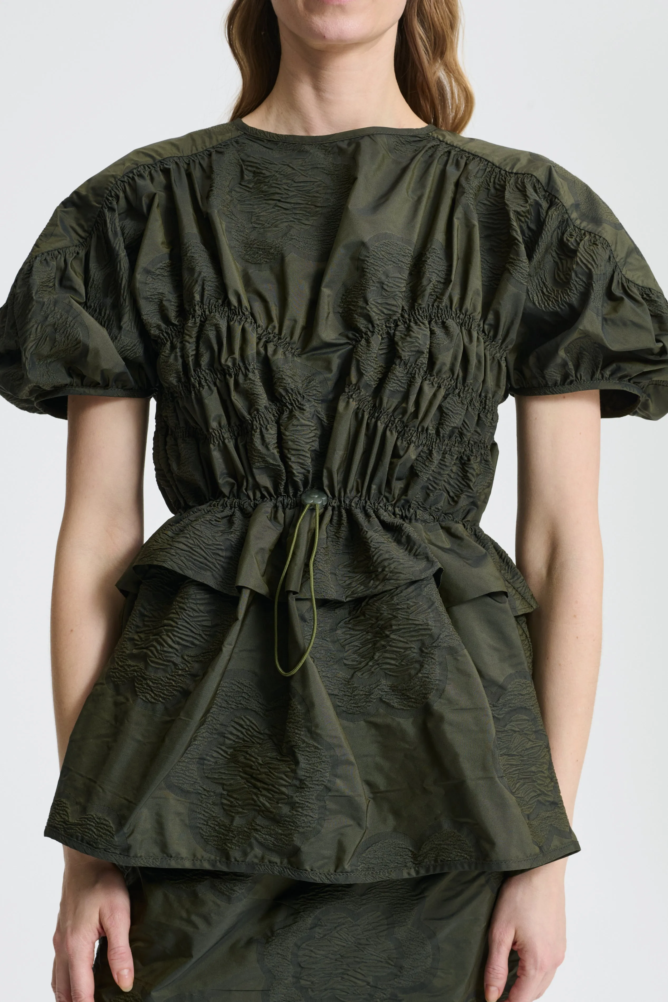 BROOKLYN | TOP BORUS JACQUARD OLIVE sold by Cecilie Bahnsen product image thumbnail 3