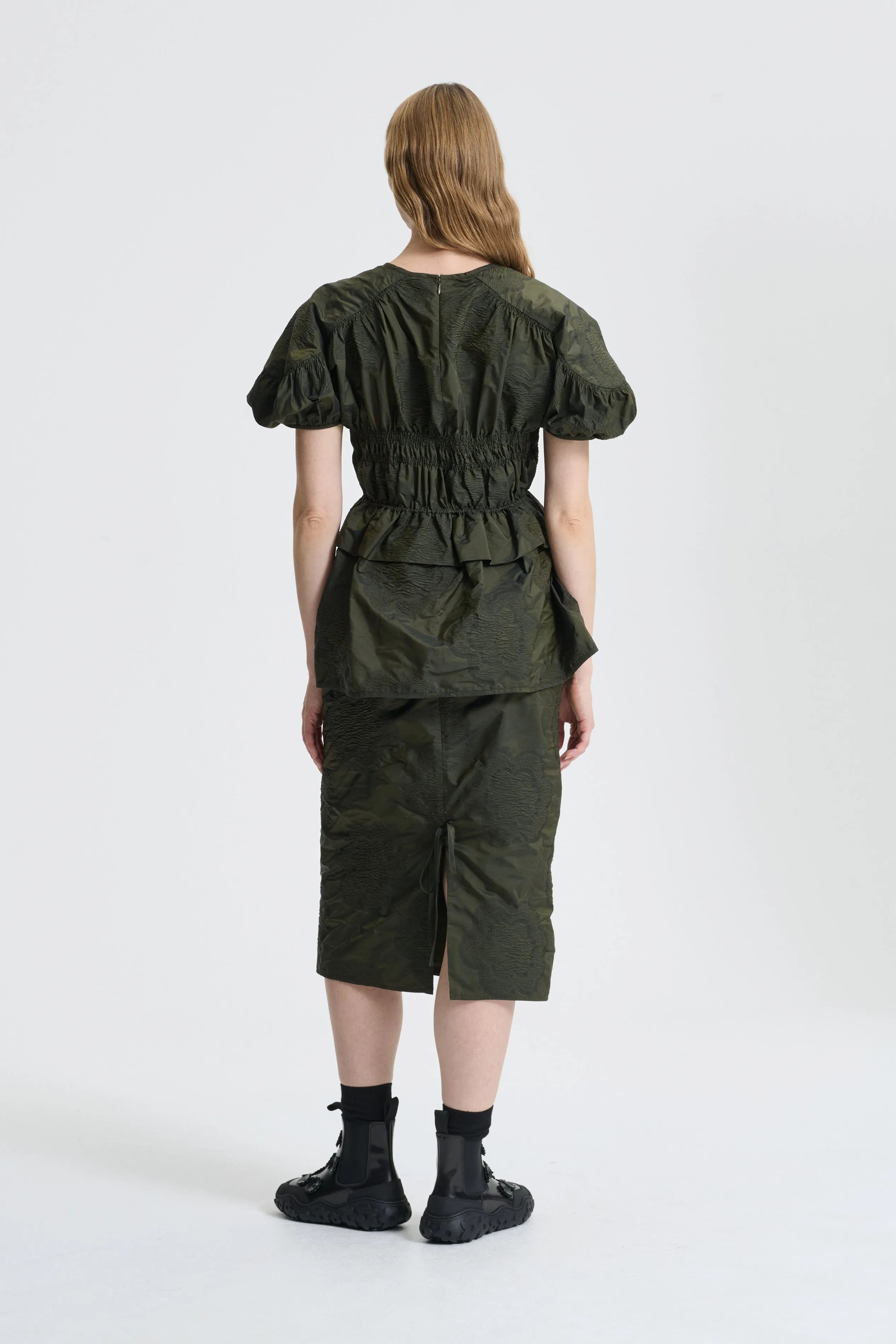 BROOKLYN | TOP BORUS JACQUARD OLIVE sold by Cecilie Bahnsen product image thumbnail 2