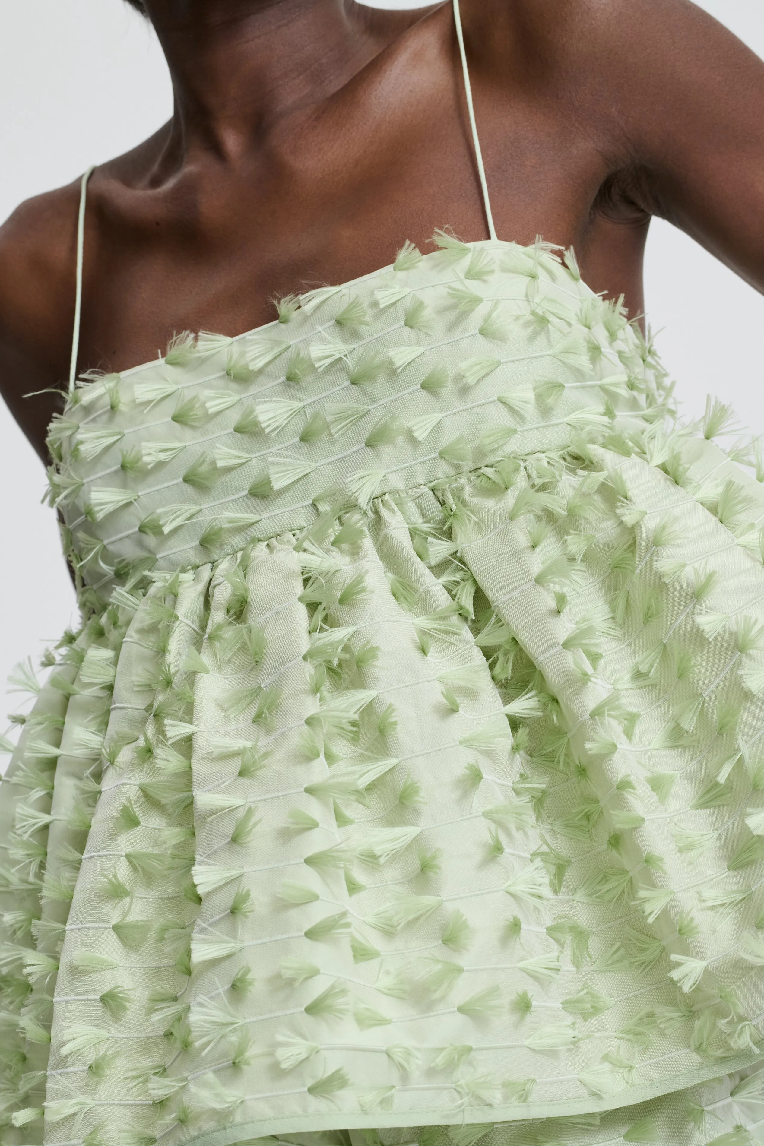 BABETTE | TOP FIAMMA FIL-COUPÉ PASTEL GREEN sold by Cecilie Bahnsen product image thumbnail 3