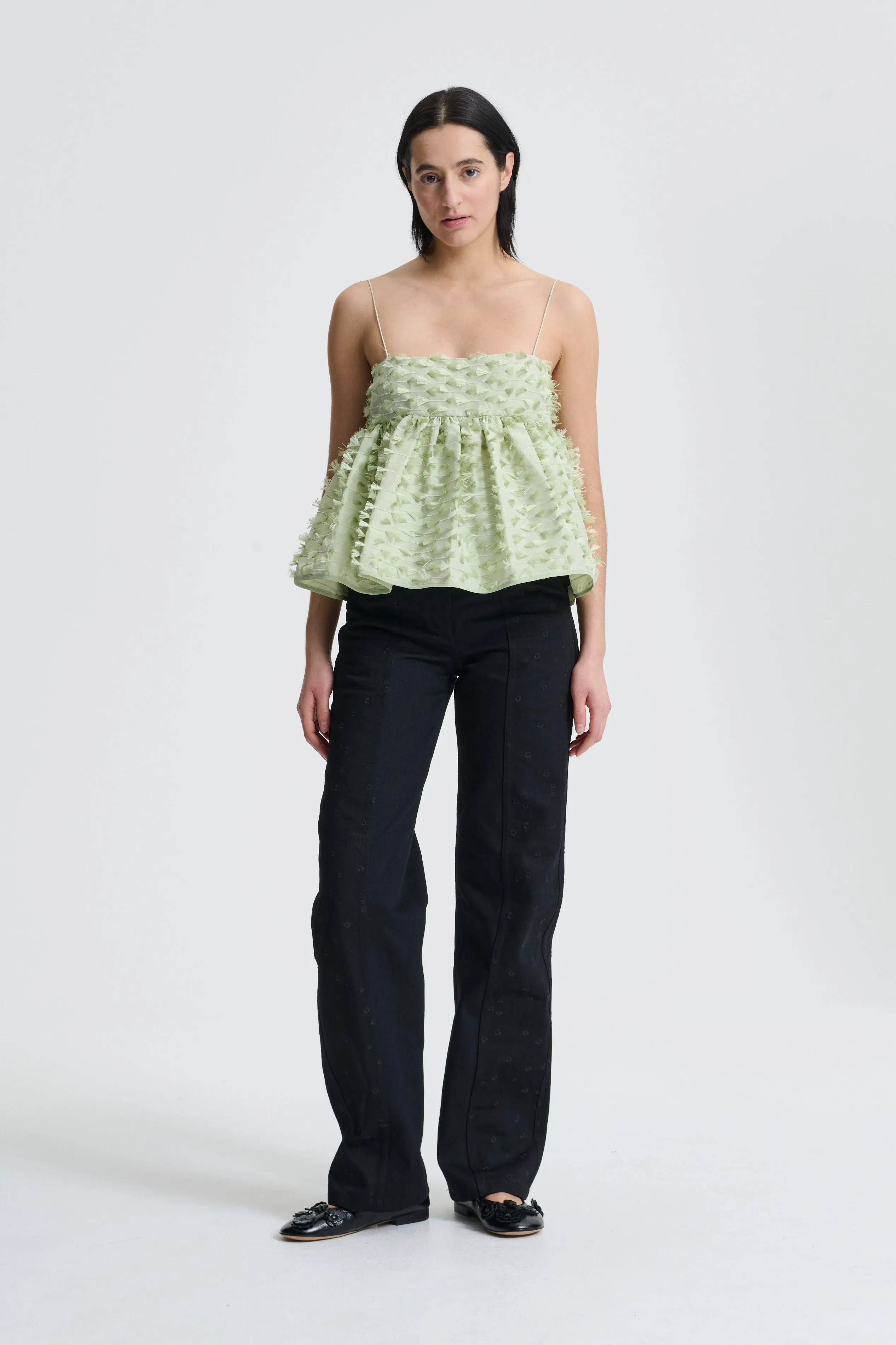 BABETTE | TOP FIAMMA FIL-COUPÉ PASTEL GREEN sold by Cecilie Bahnsen