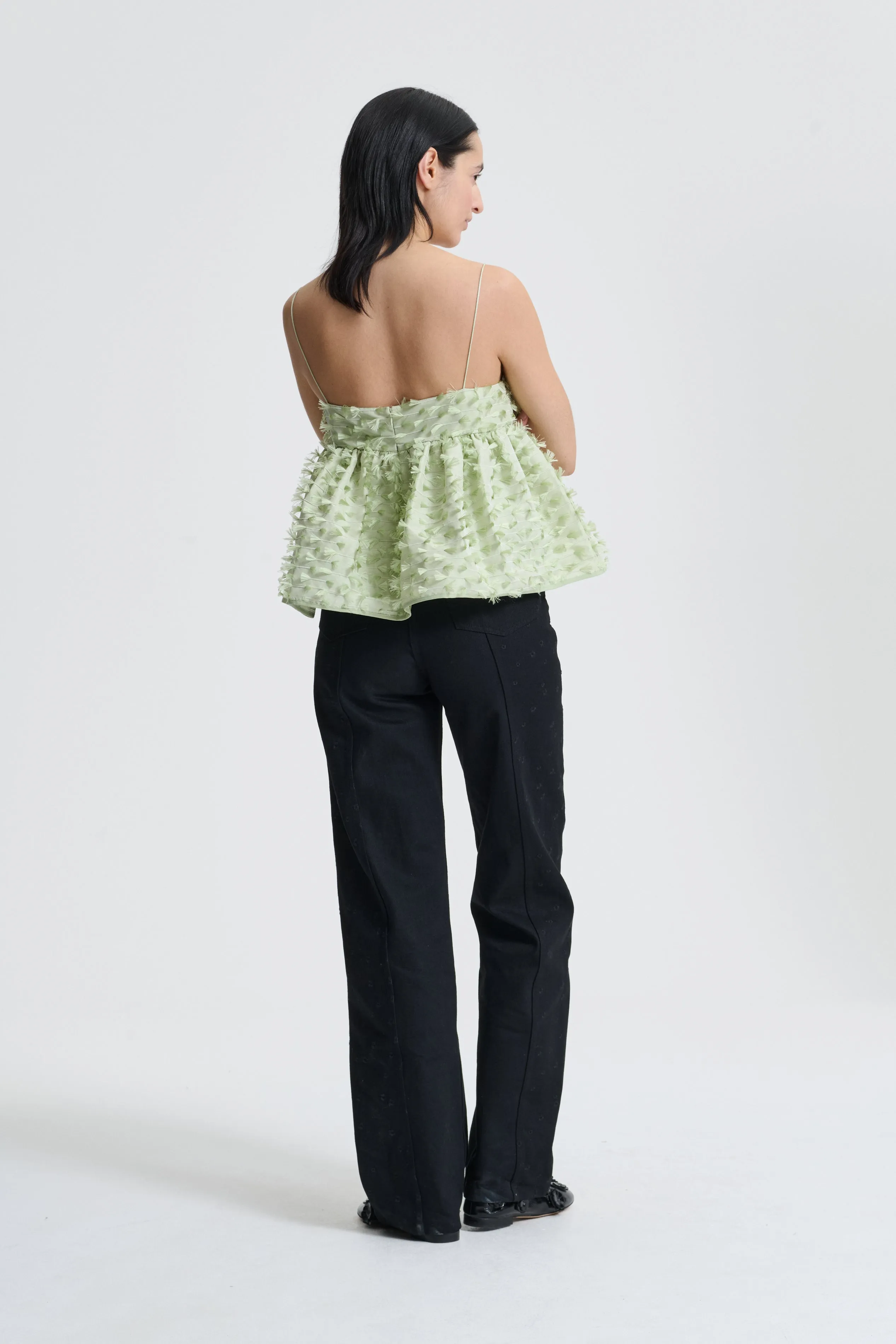 BABETTE | TOP FIAMMA FIL-COUPÉ PASTEL GREEN sold by Cecilie Bahnsen product image thumbnail 2