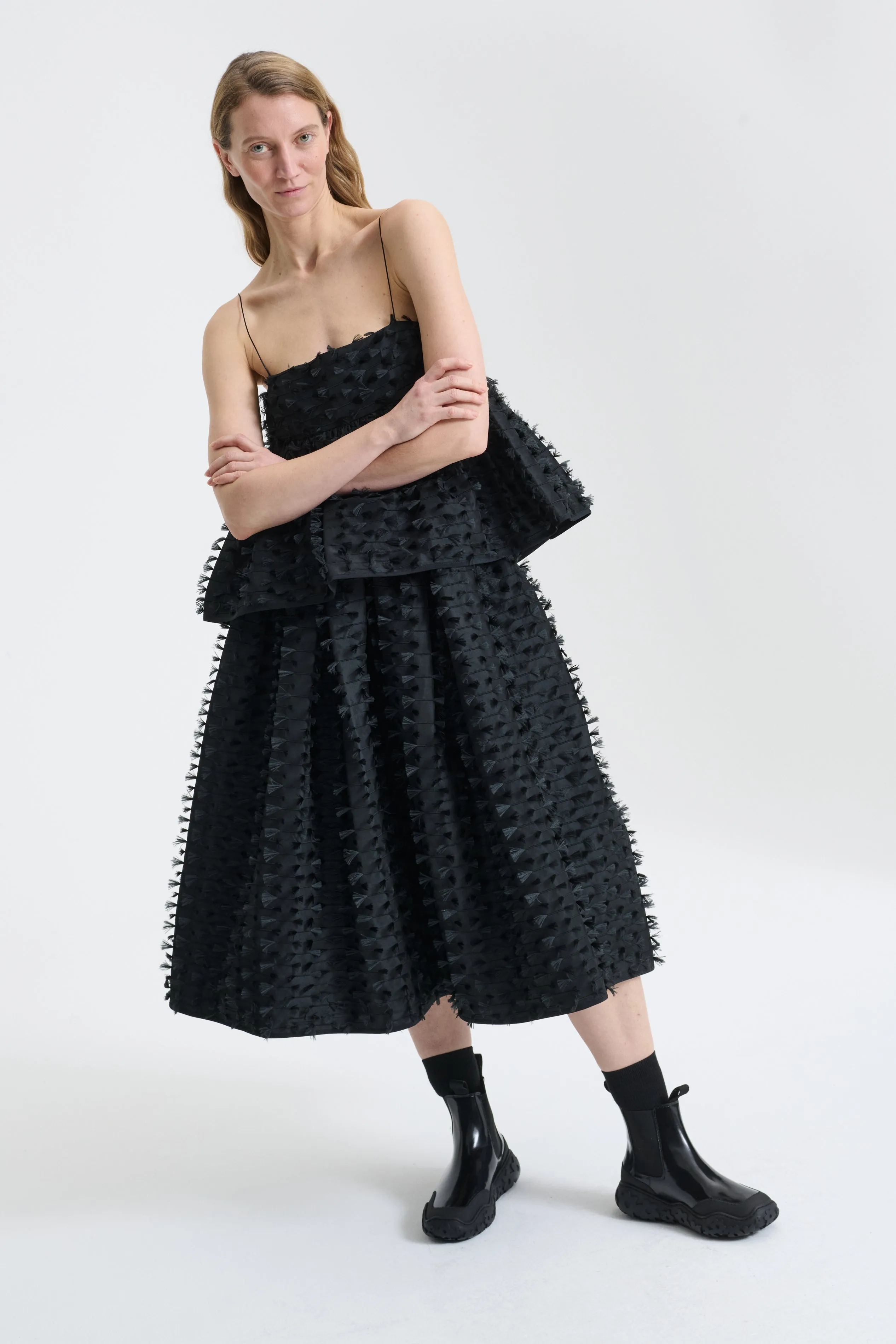 BABETTE | TOP FIAMMA FIL-COUPÉ BLACK sold by Cecilie Bahnsen product image thumbnail 2