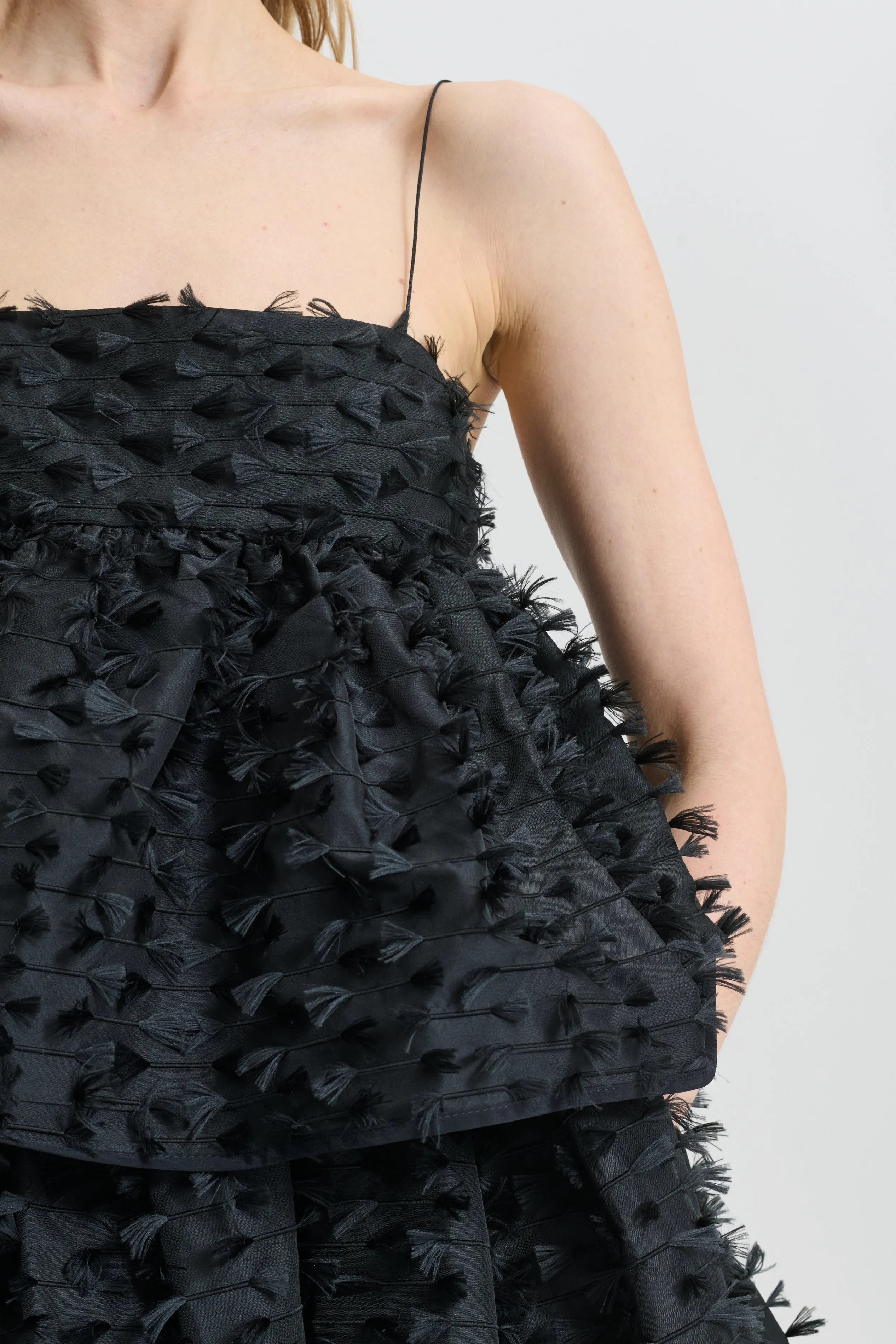 BABETTE | TOP FIAMMA FIL-COUPÉ BLACK sold by Cecilie Bahnsen