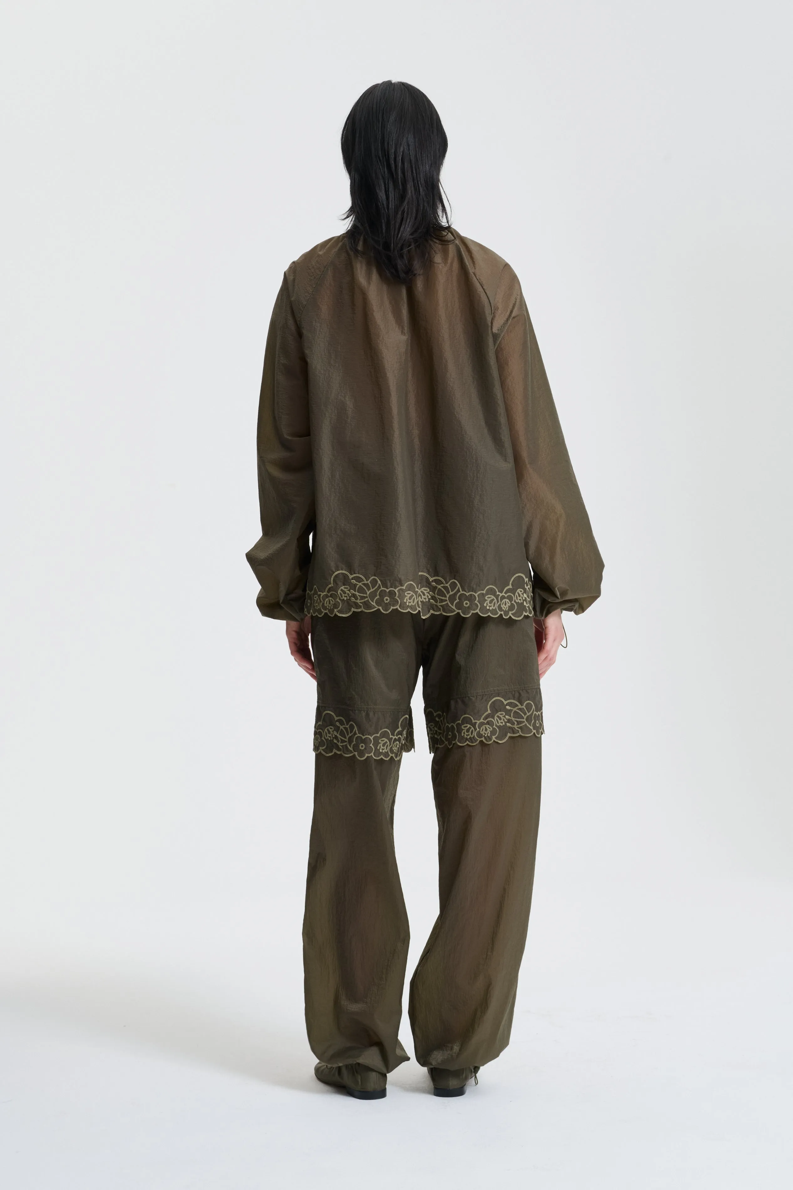 BRODY | TOP EMBROIDERED RIPSTOP OLIVE sold by Cecilie Bahnsen product image thumbnail 4