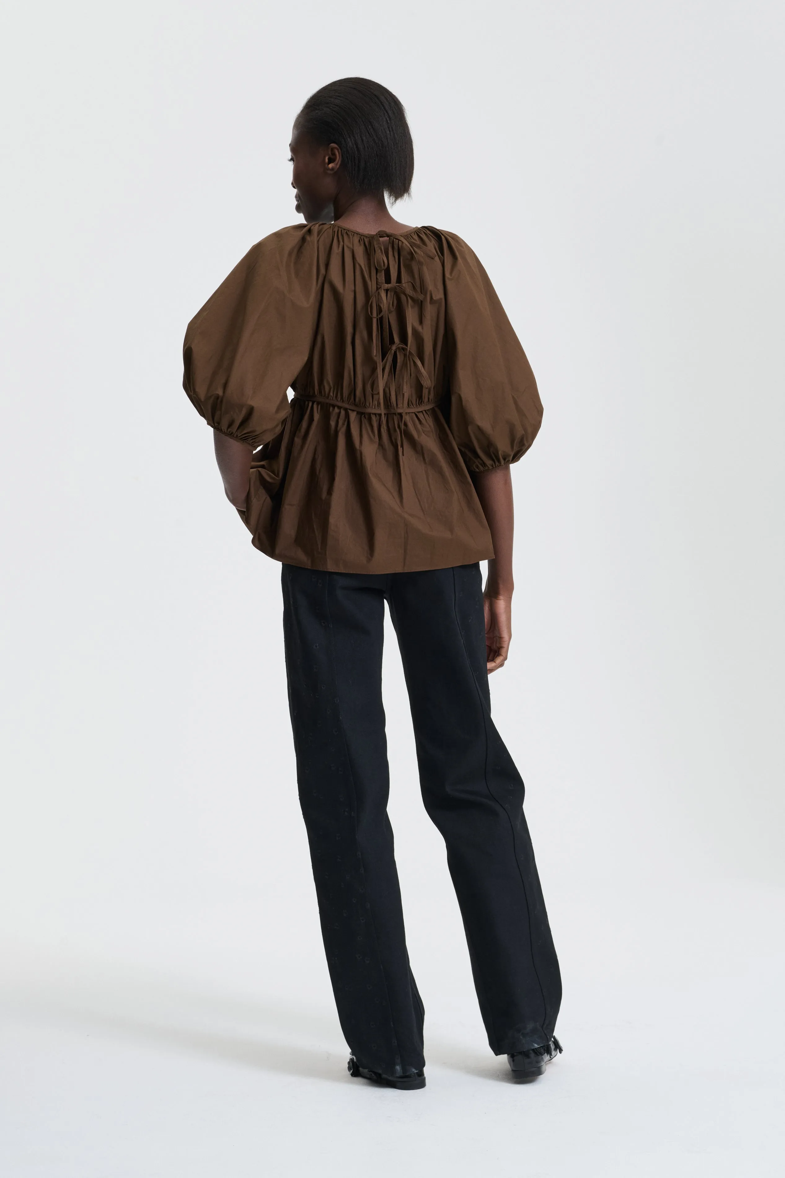 AMO | TOP COTTON BROWN sold by Cecilie Bahnsen product image thumbnail 3