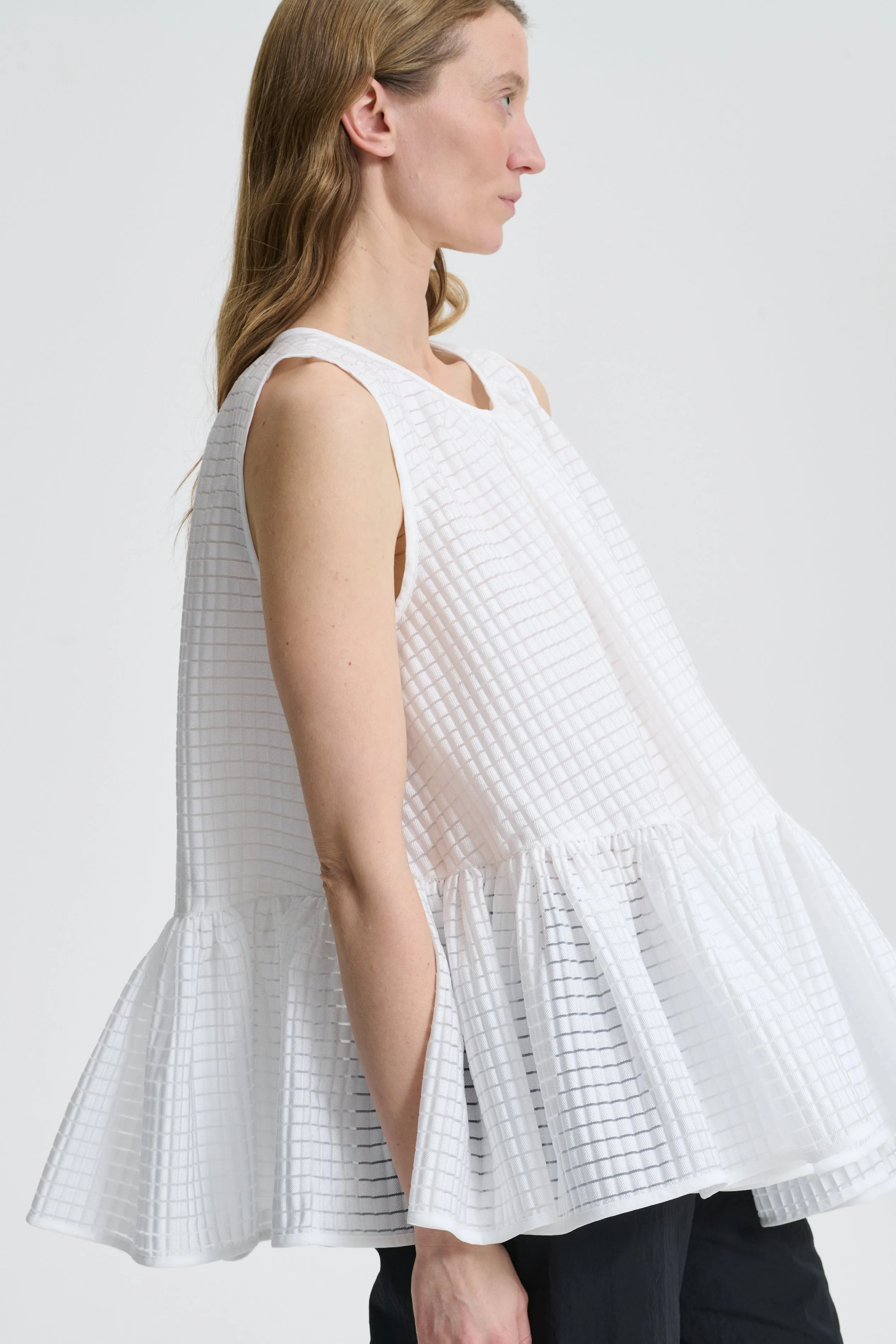 BETTINA | TOP MIKU JACQUARD WHITE sold by Cecilie Bahnsen product image thumbnail 2