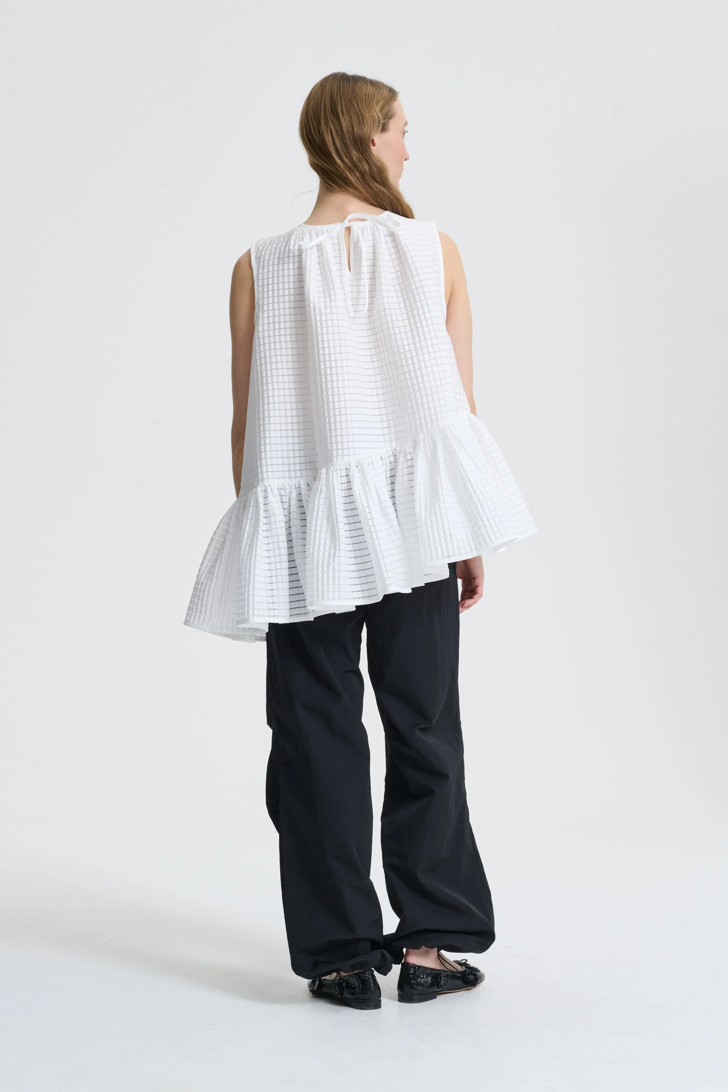 BETTINA | TOP MIKU JACQUARD WHITE sold by Cecilie Bahnsen product image thumbnail 3